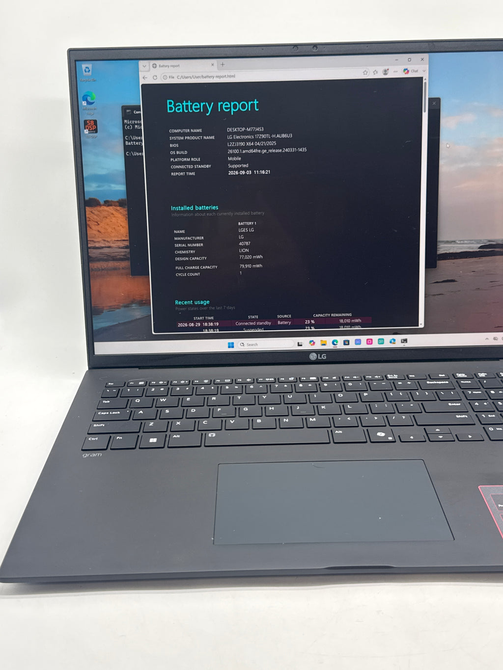 LG Gram 17Z90TL 17" Core Ultra 7 258V 32GB RAM 1TB SSD - Used