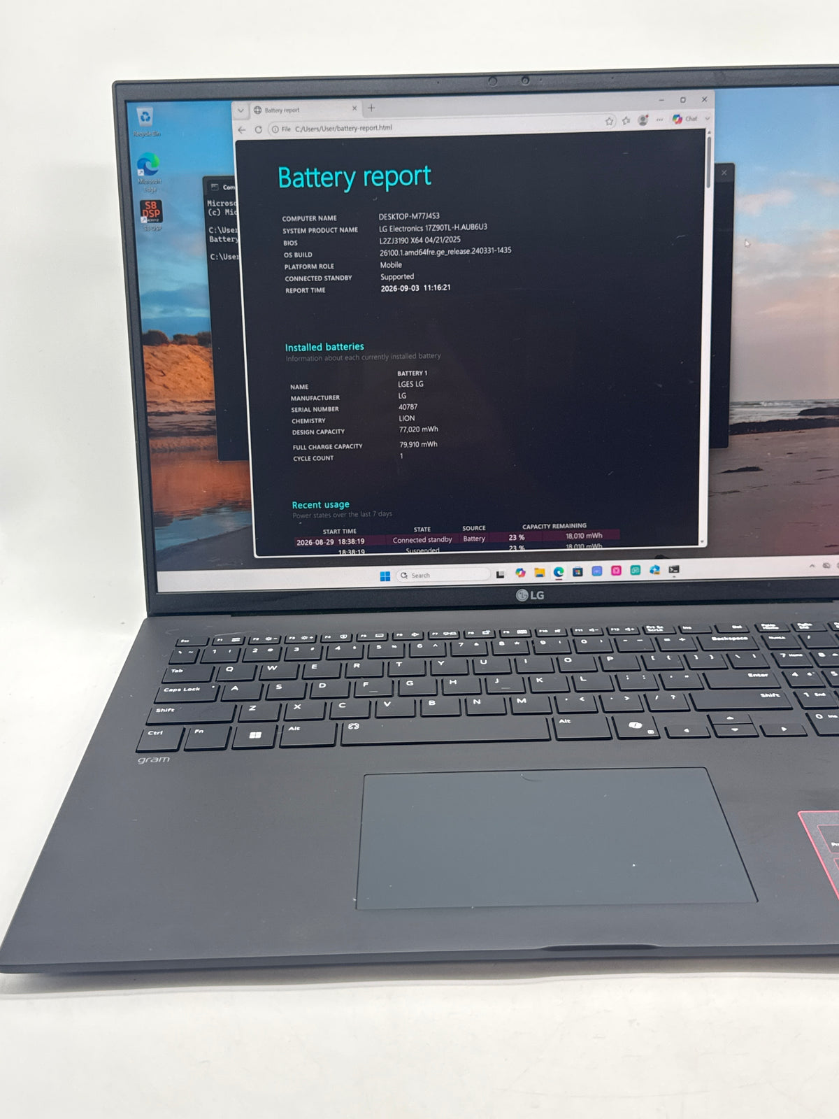 LG Gram 17Z90TL 17" Core Ultra 7 258V 32GB RAM 1TB SSD - Used