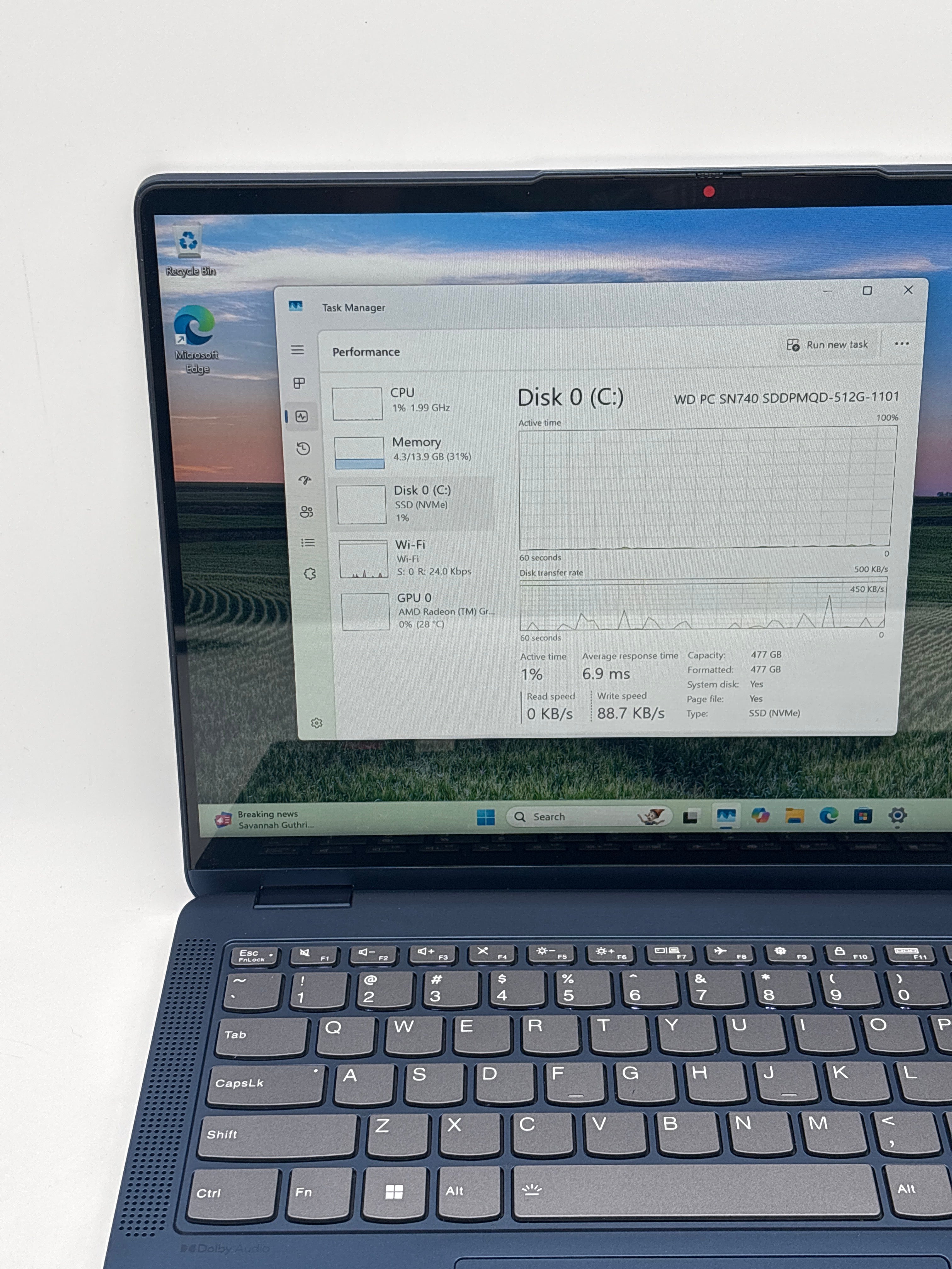 Lenovo Ideapad Flex 5 14abr8 Ryzen 7 7730U 16GB RAM 512GB SSD