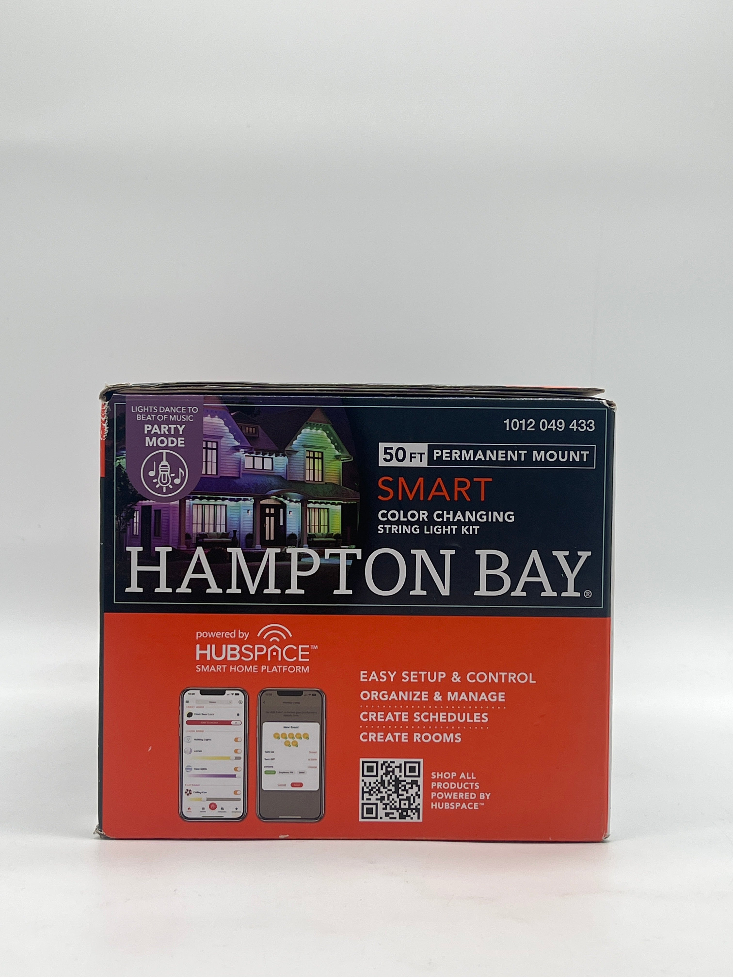 Hampton Bay Permanent Mount 50 Ft String Light Multicolor Indoor Outdoor