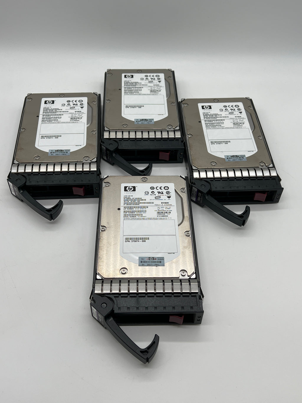 HP DF146ABAA9 146Gb 15K 3.5" SAS HDD (Lot of 4)