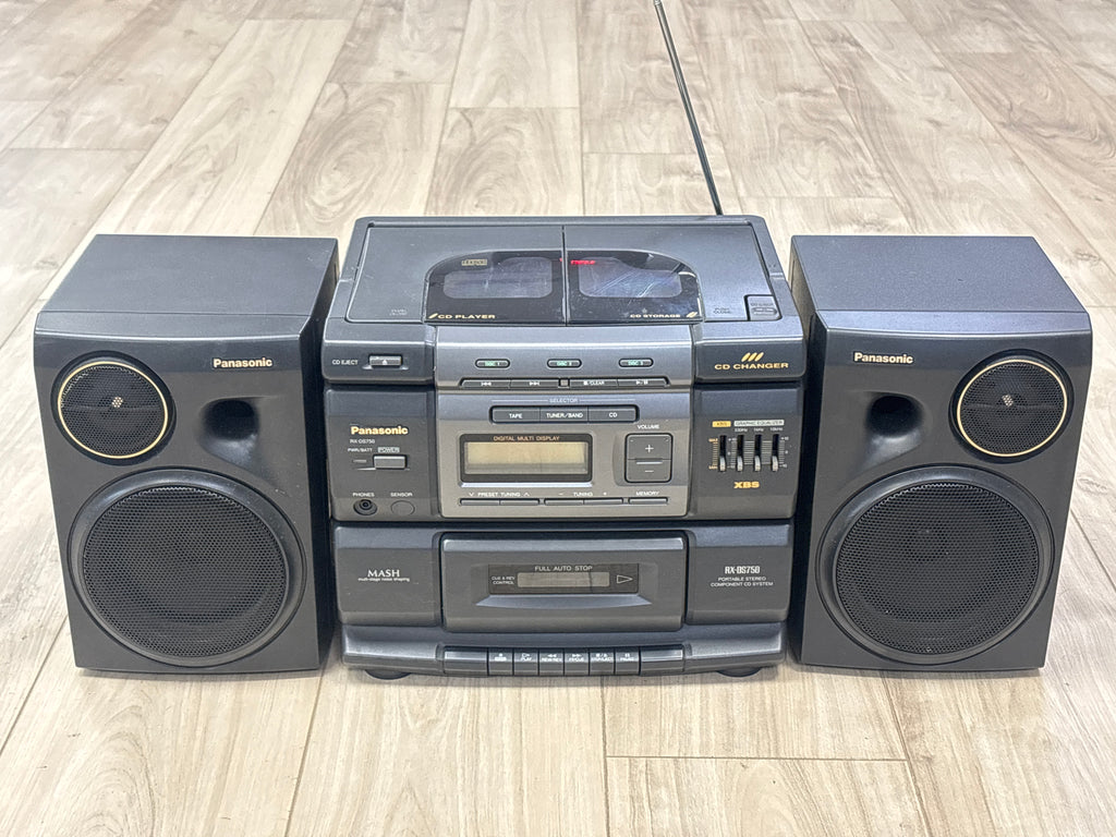 Panasonic RX-DS750 Boombox CD Player 3 CD Changer AM/FM Black