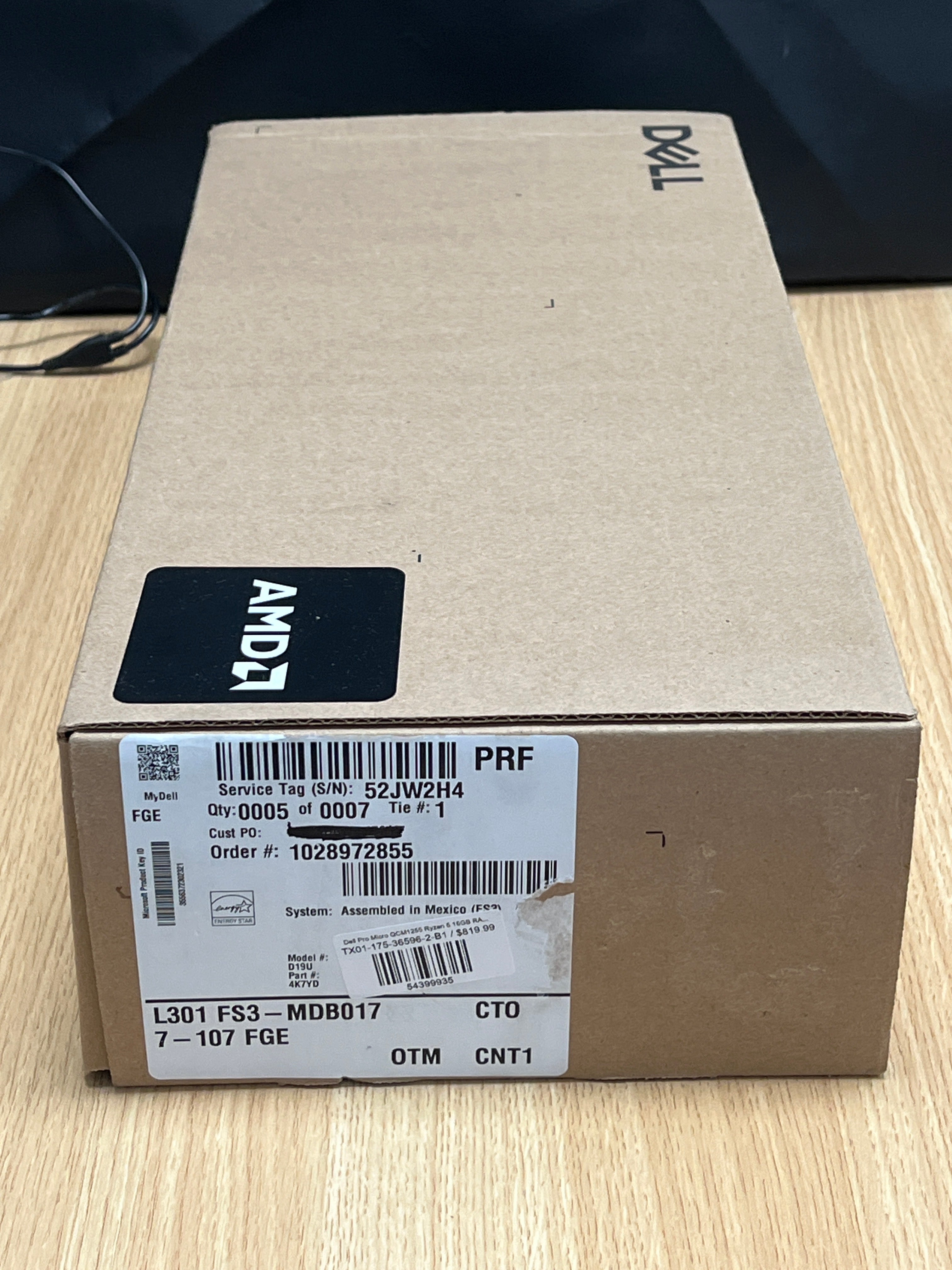 Dell Pro Micro QCM1255 Ryzen 5 8500GE 16GB RAM 256GB SSD - New (Warranty)