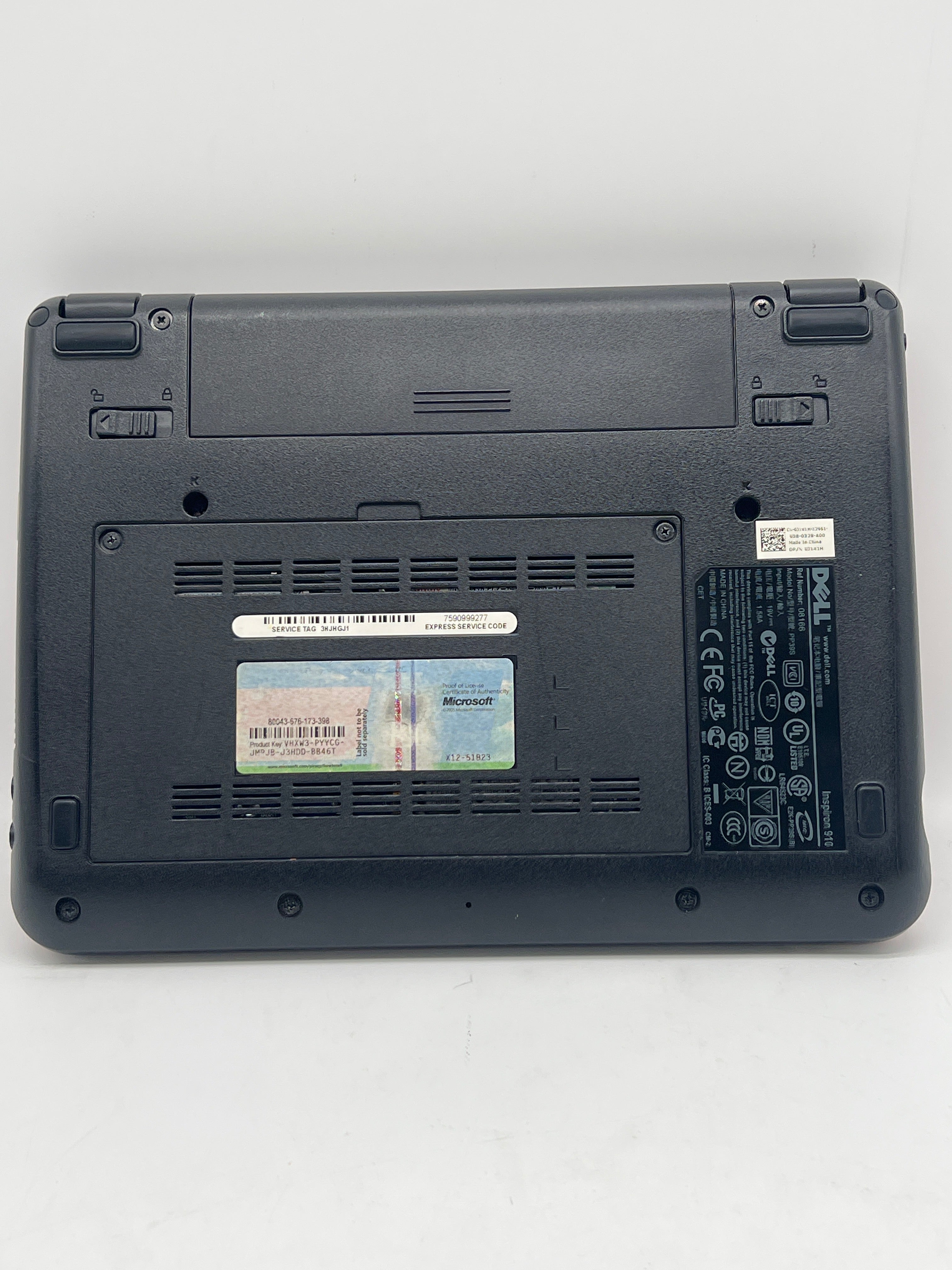 Dell Inspiron 910 Mini Intel Atom N270 2GB RAM 16GB HDD - For Parts (Bad Battery)