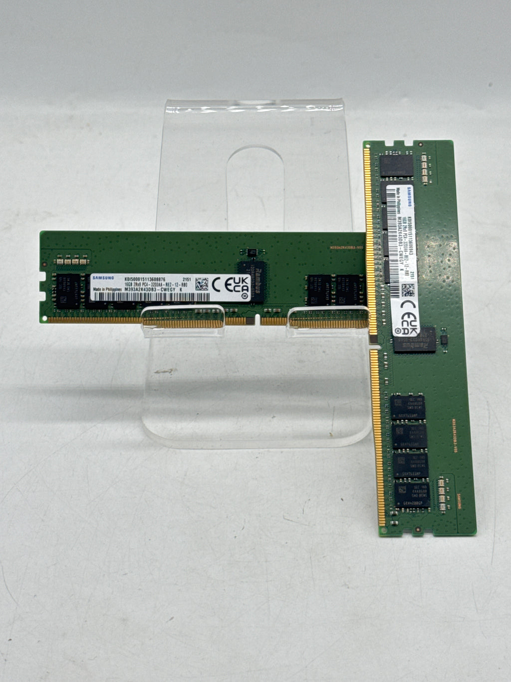 Lot of 2 Samsung 16GB DDR4-3200AA RAM M393A2K43DB3-CWEGY - Used