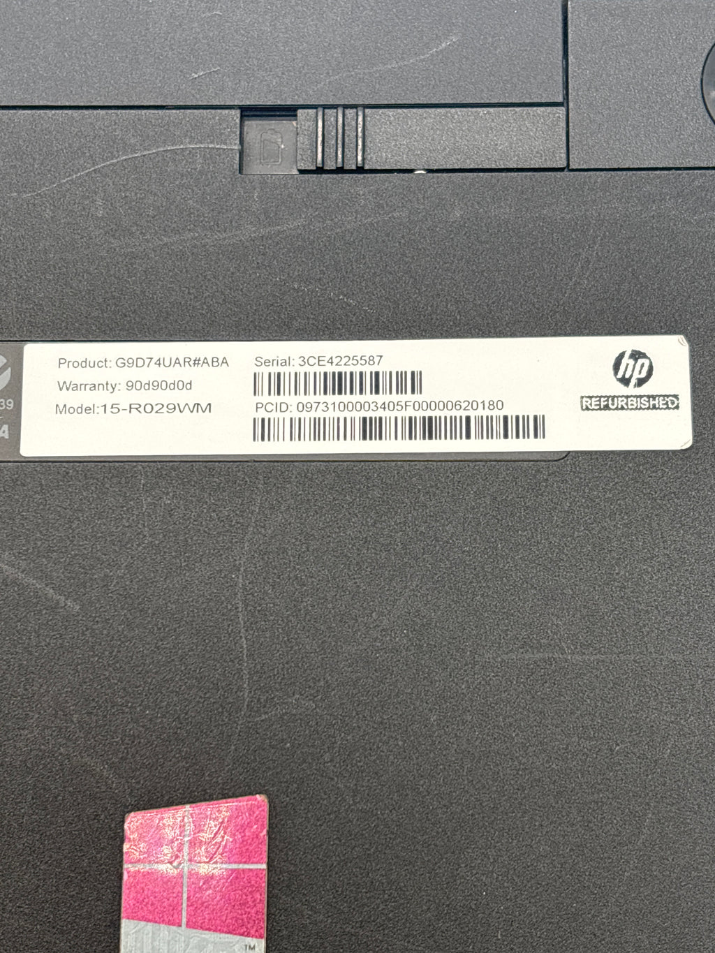 HP 15-r029wm Intel Pentium 4GB RAM 500GB SSD - For Parts (BAD BATTERY)