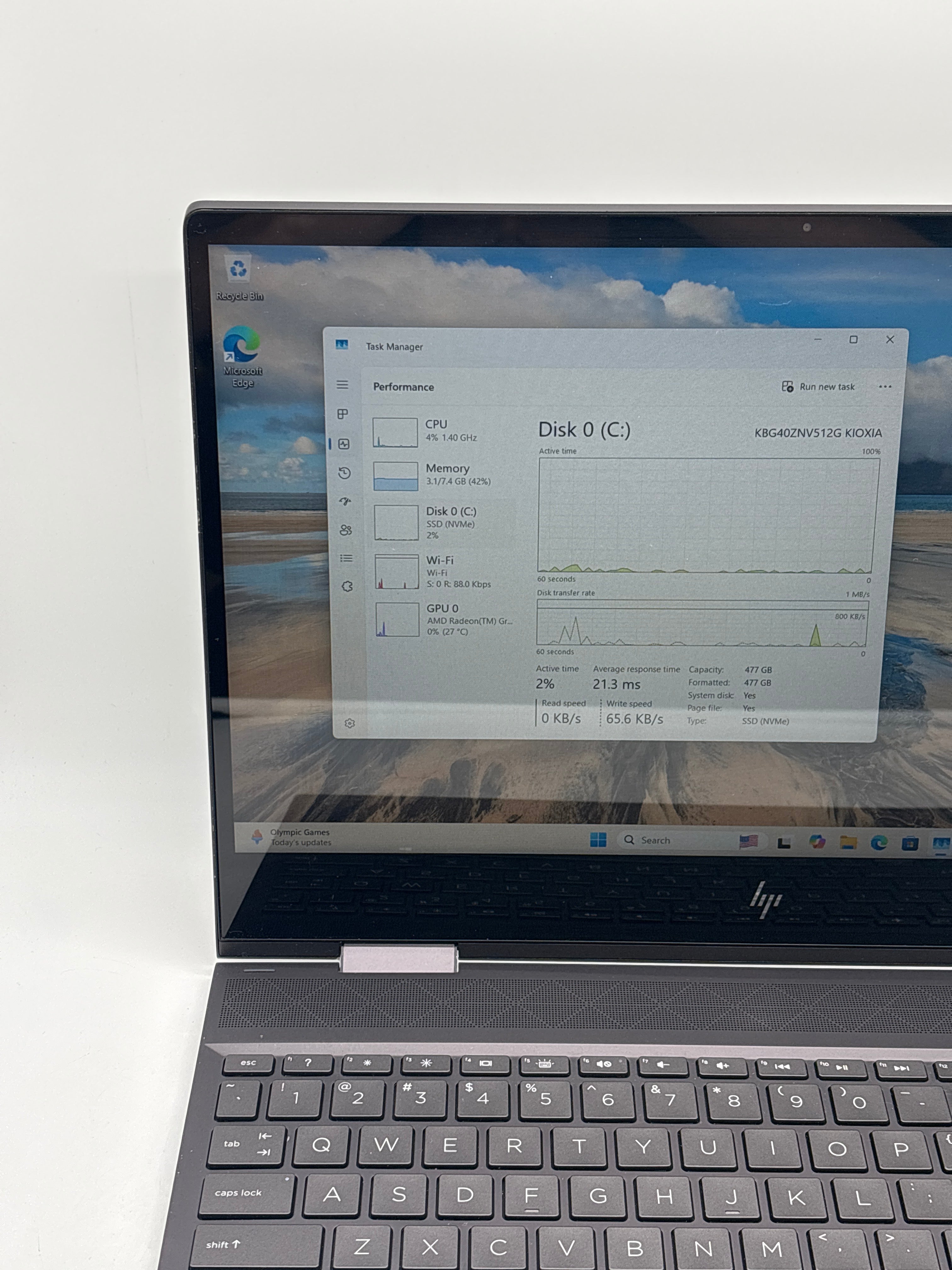 HP ENVY x360 15-ds1083cl AMD Ryzen 7 4700U 8GB RAM 512GB SSD