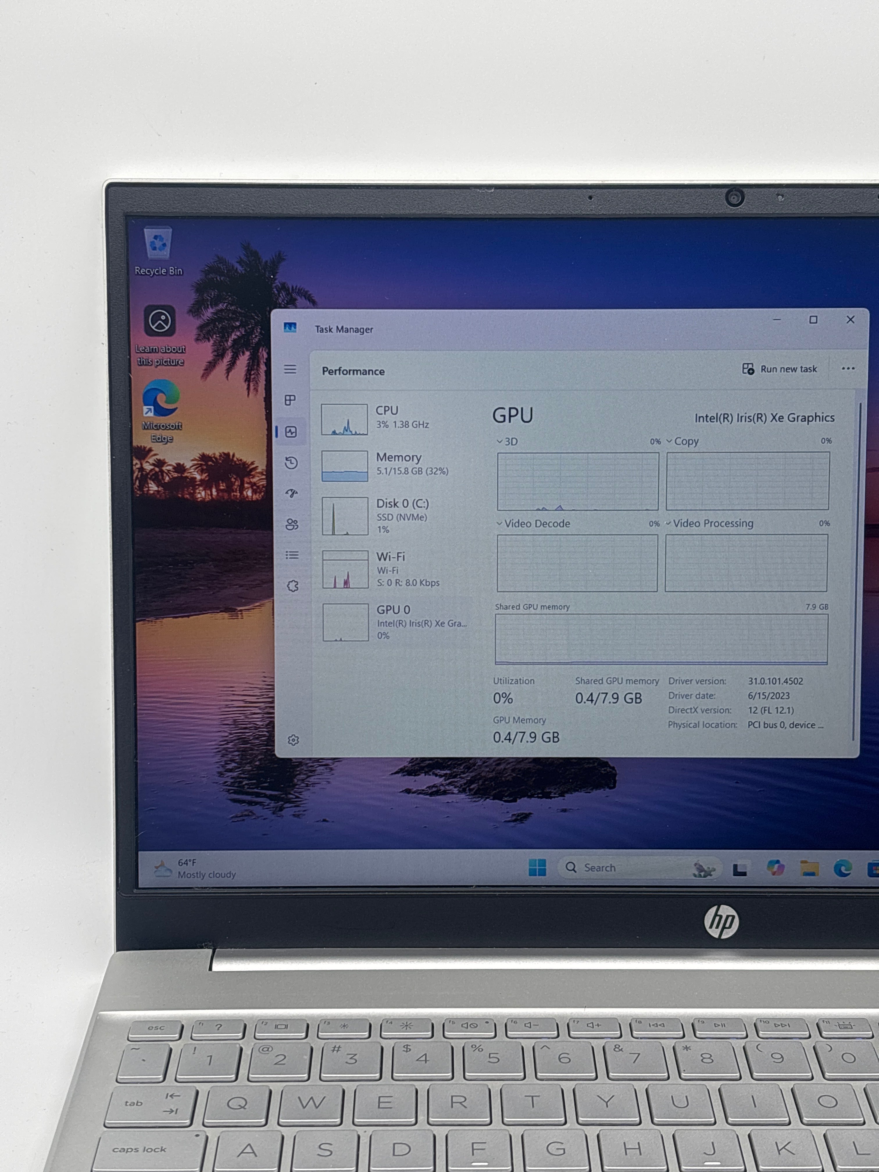 HP Pavilion 15 i7-1195G7 16GB 512GB SSD - For Parts (Minor Cracks/Dent)