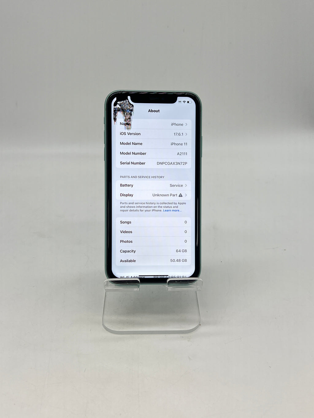 Apple iPhone 11 64GB Factory Unlocked Green - Bad LCD Service Battery