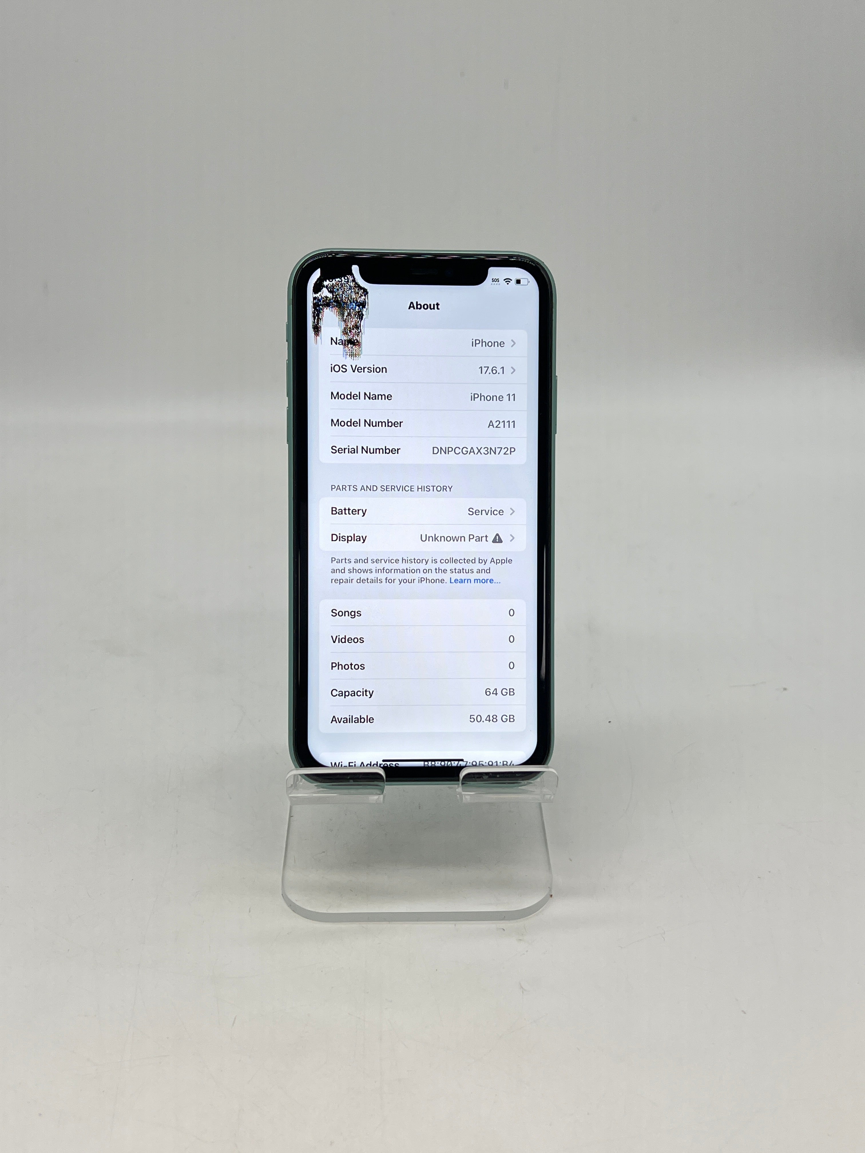 Apple iPhone 11 64GB Factory Unlocked Green - Bad LCD Service Battery