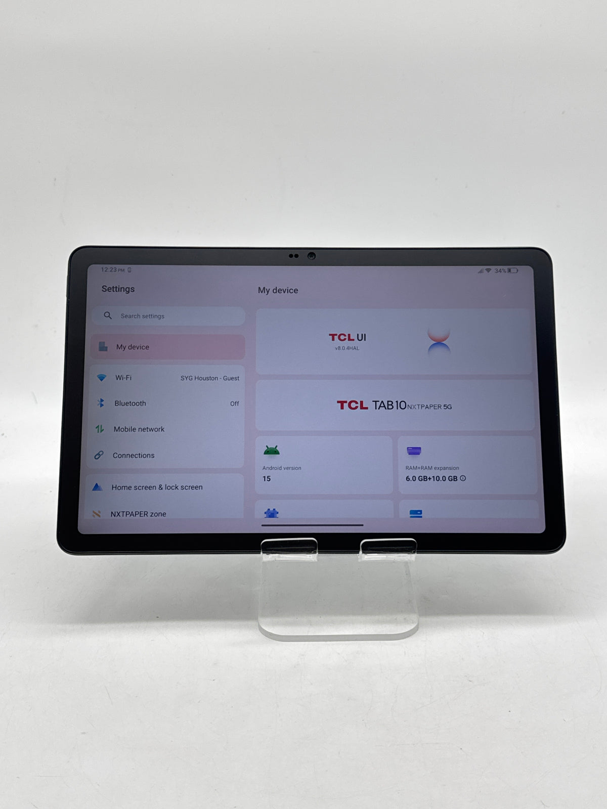 TCL Tab10 NXTPAPER 5G 9199S 128GB Wi-Fi+Cellular Total by Verizon