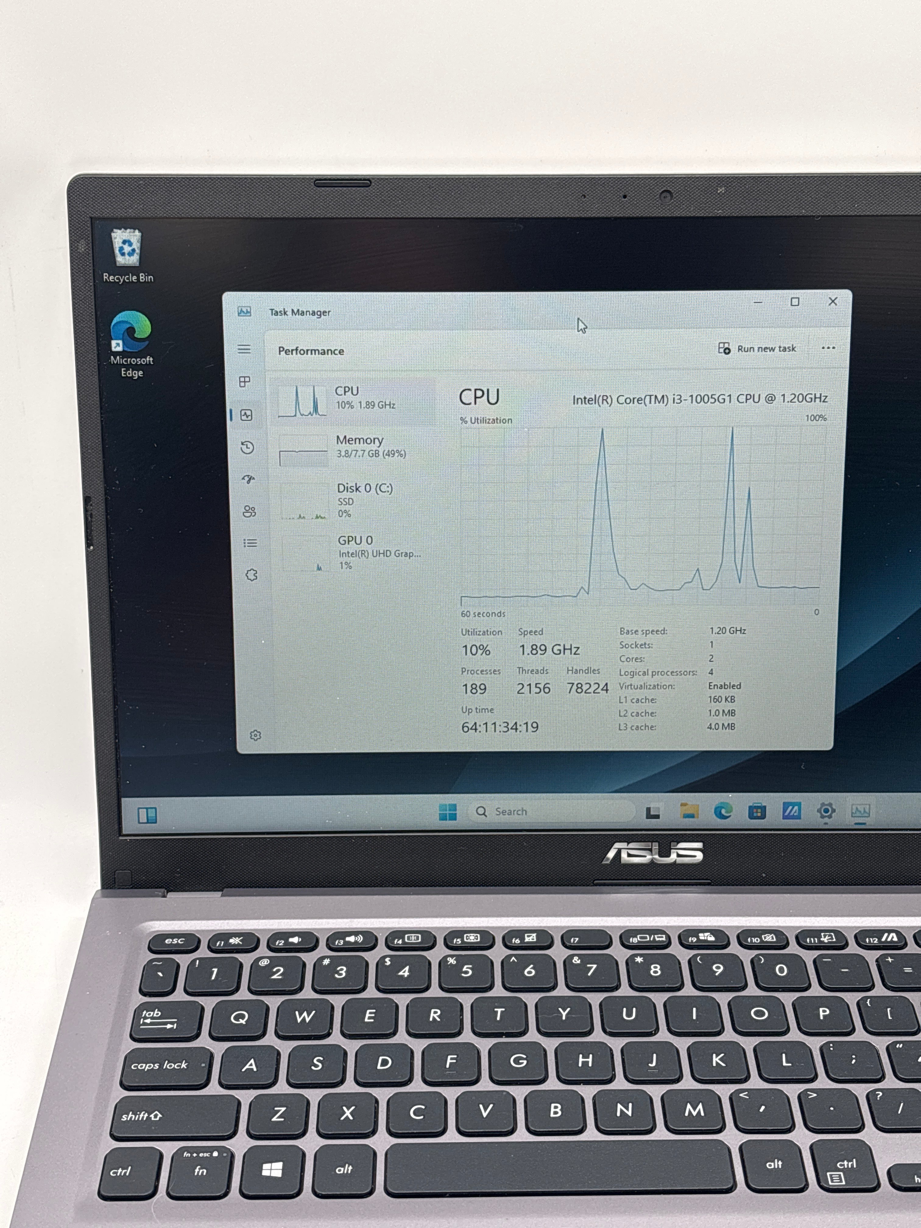 ASUS VivoBook X515J 15.6" i3-1005G1 8GB RAM 256GB SSD