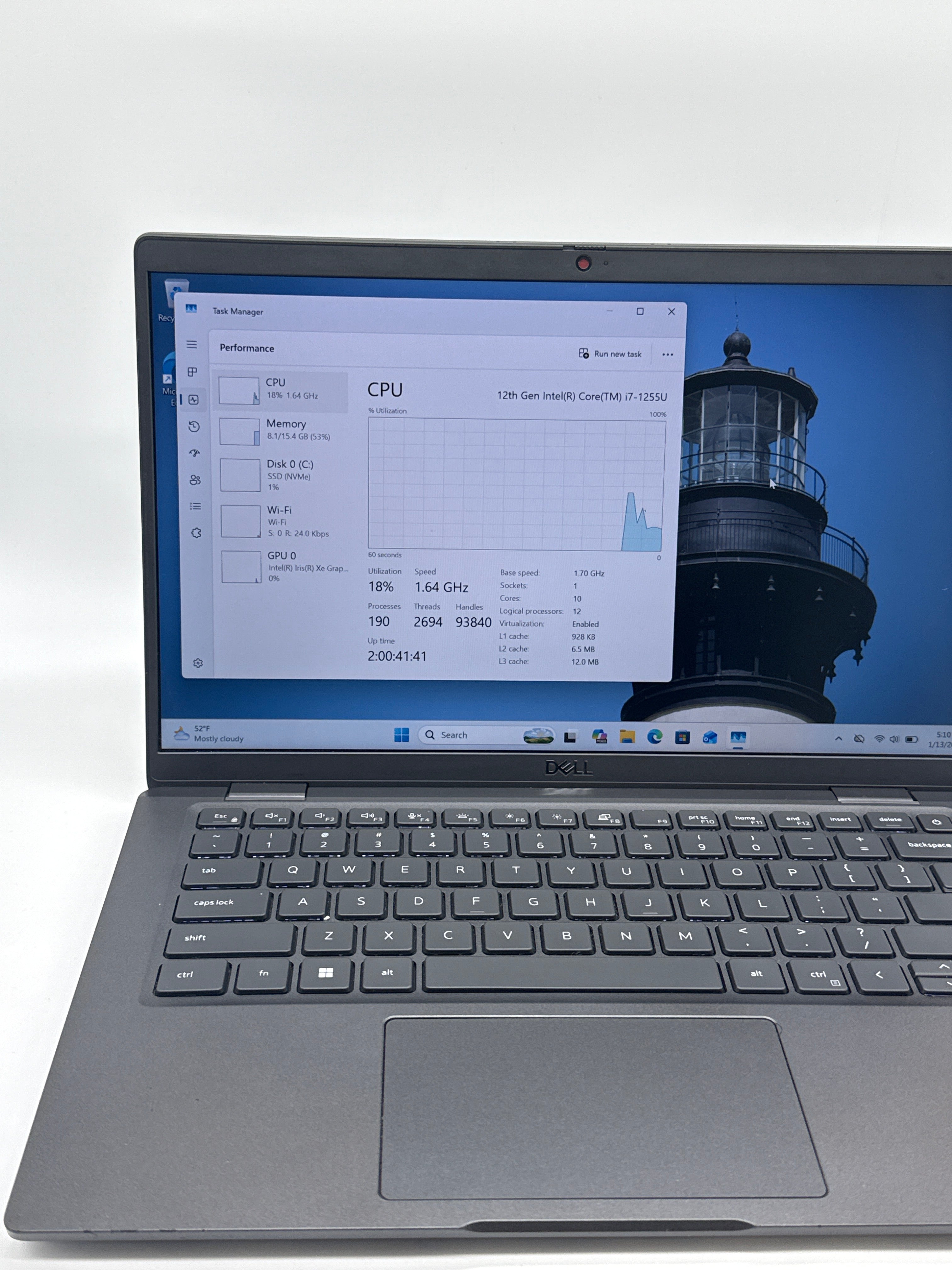 Dell Latitude 7430 i7-1255U 16GB 256GB SSD- Remotly Managed For Parts