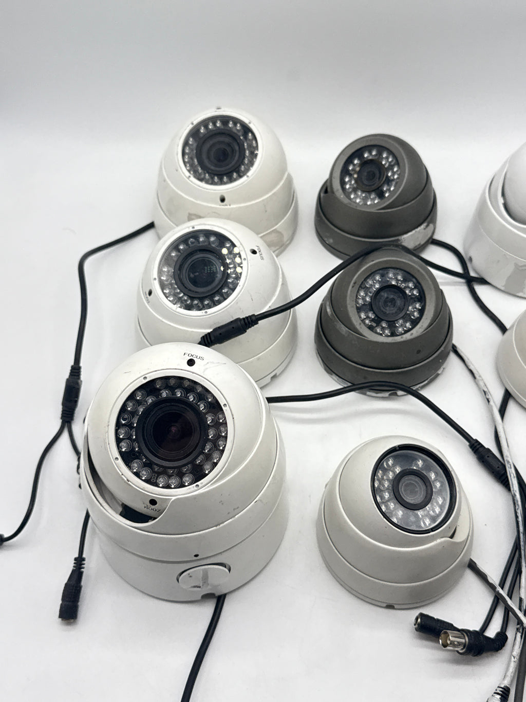 Lot of 9 Security Cameras Mixed 1080P 2MP - Untested