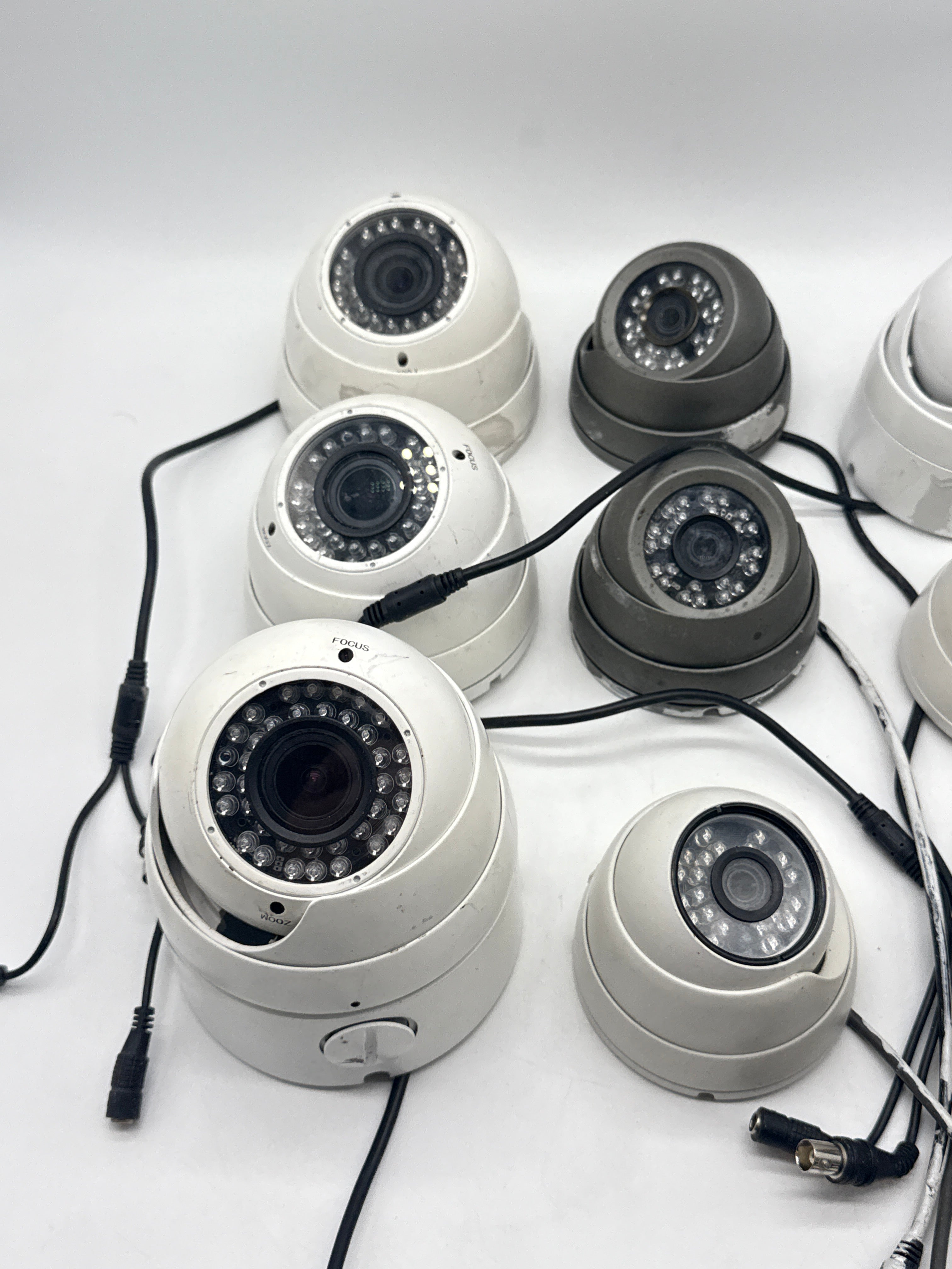 Lot of 9 Security Cameras Mixed 1080P 2MP - Untested