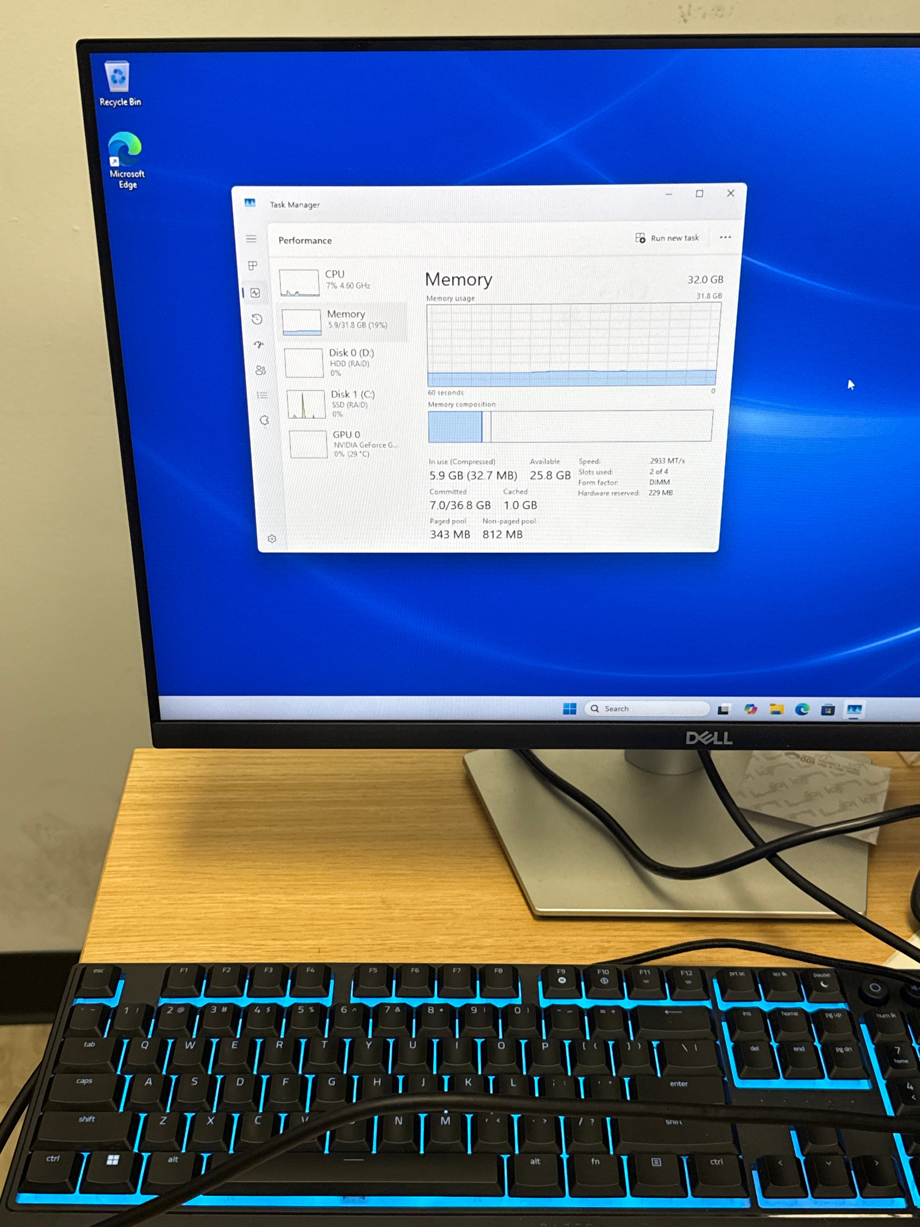 Dell G5 5000 i7-10700F 32GB RAM 2TB HDD 256GB SSD GTX 1660 Ti - Used