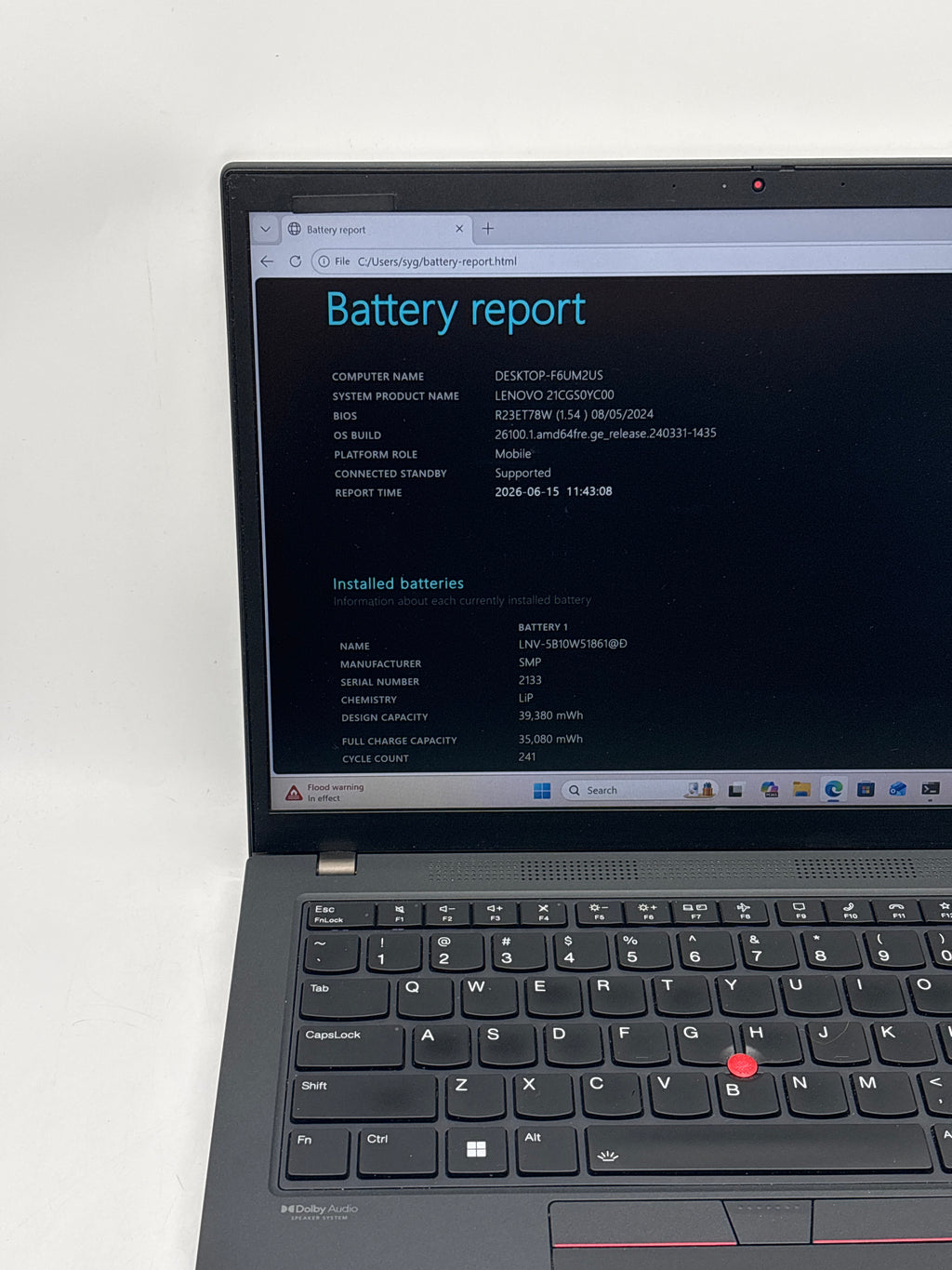 Lenovo ThinkPad T14 Gen 3 Ryzen 7 Pro 6850U 16GB RAM 512GB SSD Used