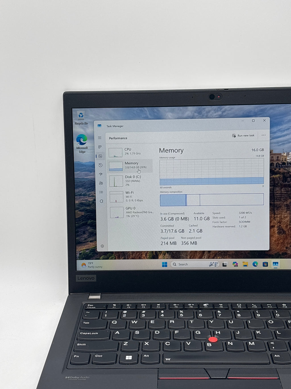 Lenovo ThinkPad T14 Gen 2 AMD Ryzen 5 PRO 5650U 16GB RAM 1TB SSD