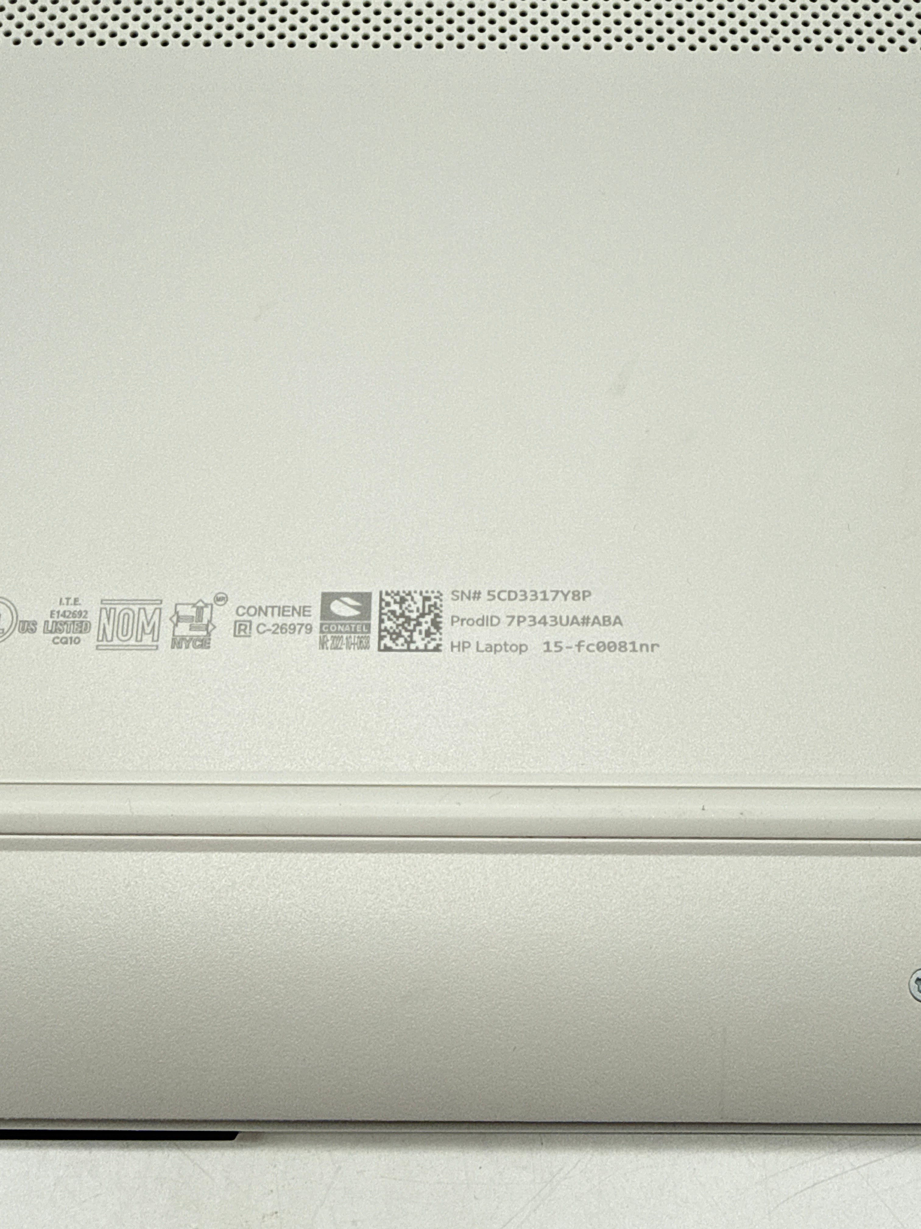HP 15-fc0081nr Ryzen 3 7320U 8GB RAM 256GB SSD - Bad LCD