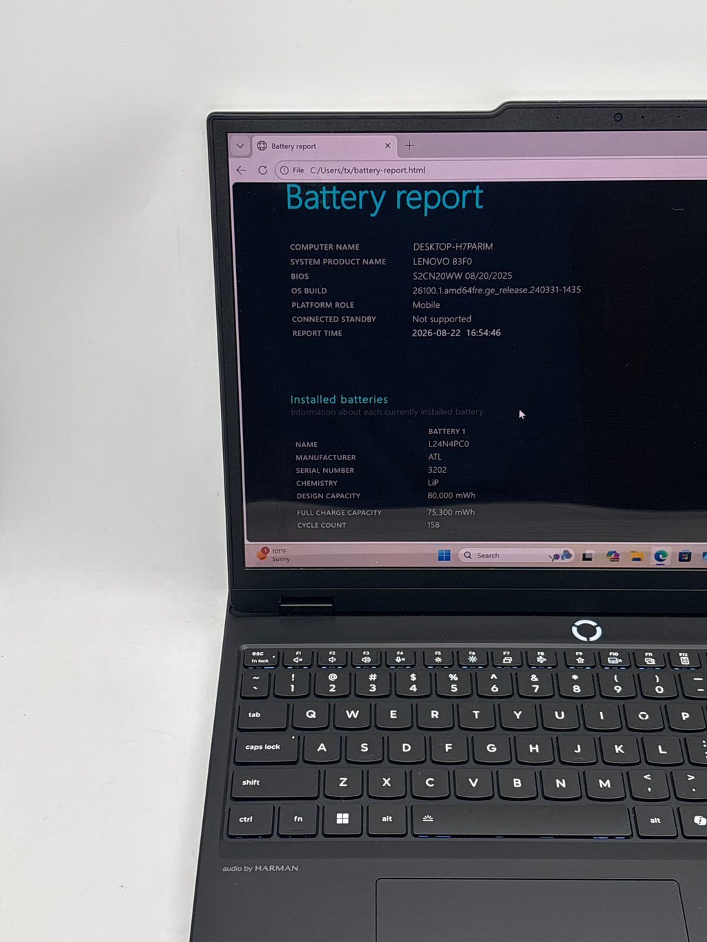 Lenovo Legion 5 15IAX10 15.6" Intel Core Ultra 7 255HX 32GB RAM 1TB SSD RTX 5070 Black - No Charger
