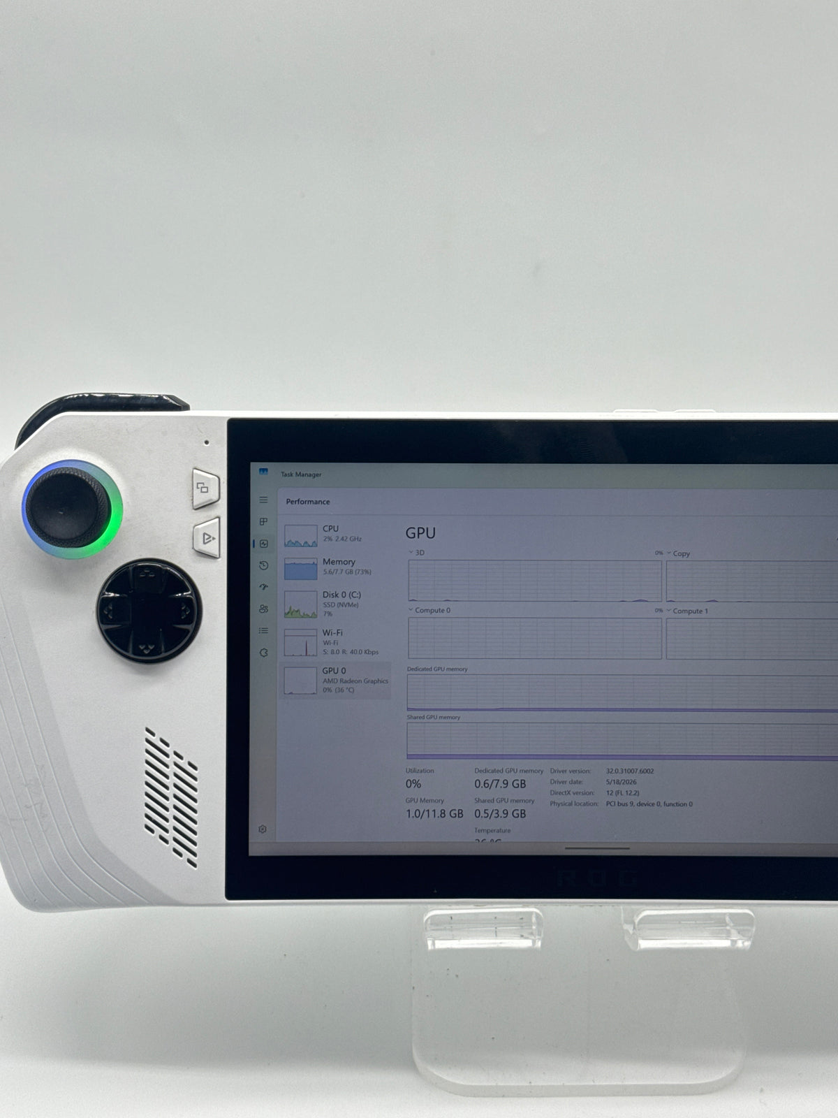 Asus ROG Ally RC71L 512GB White Handheld Gaming Console - Used