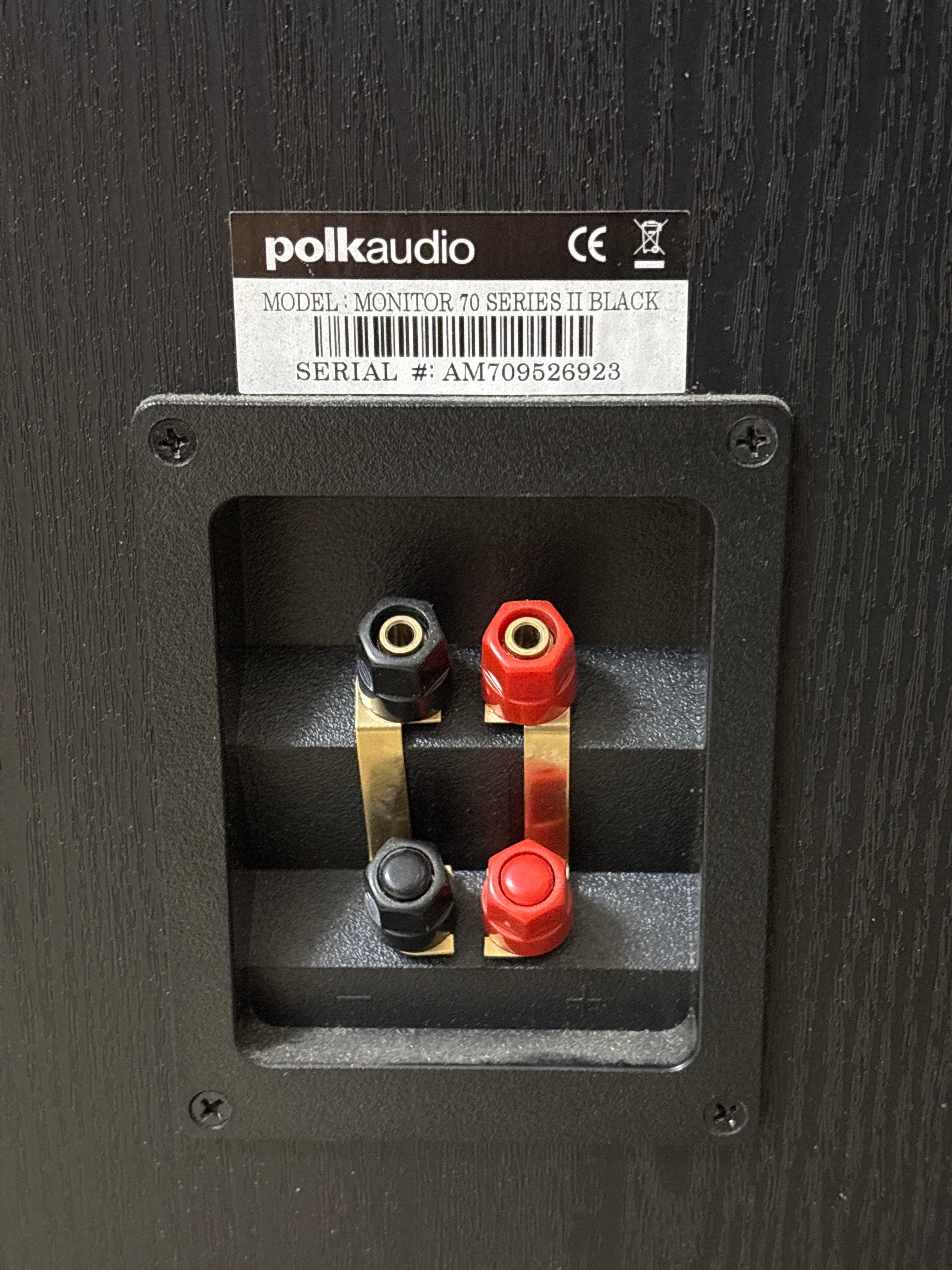 Polk Audio Monitor 70 Series II Black Wired Speaker Pair