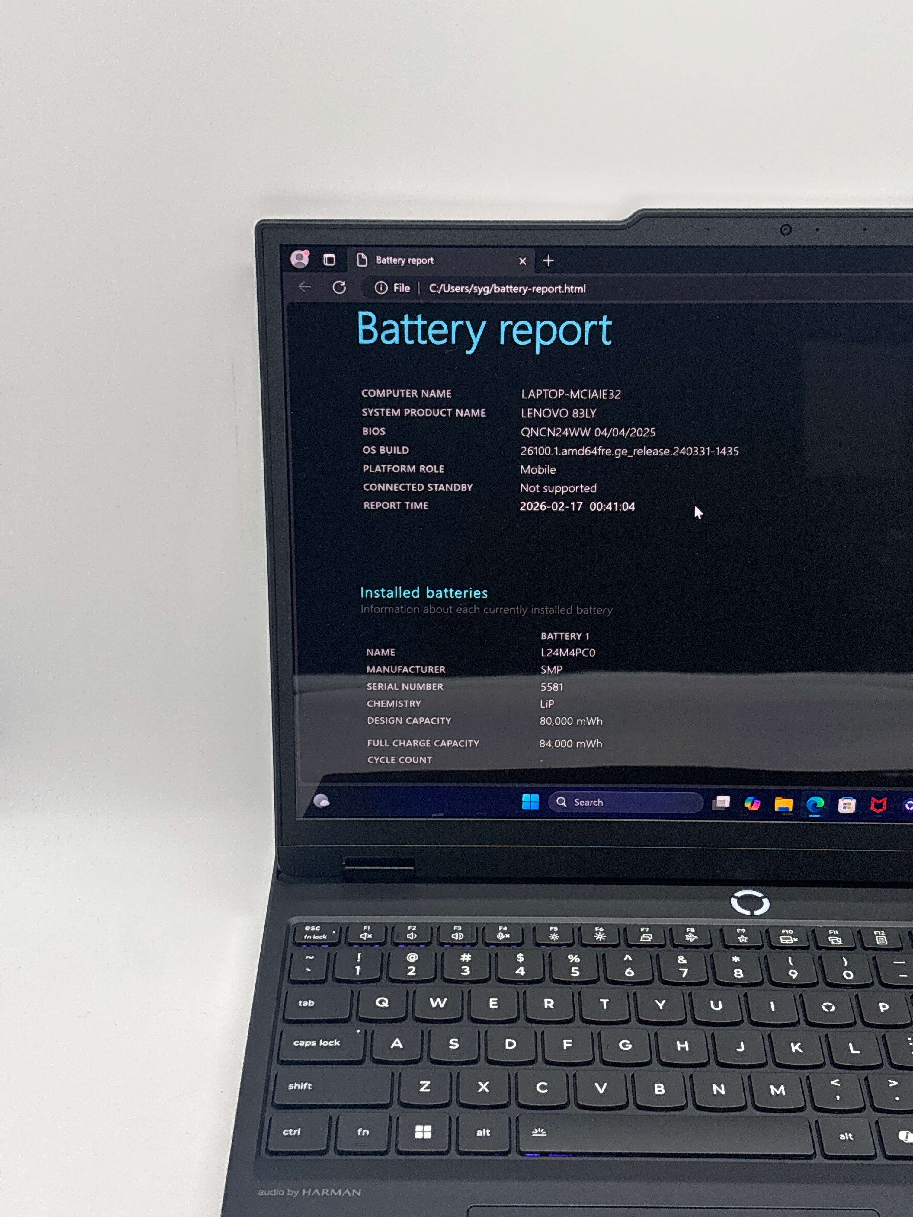 Lenovo Legion 5i 15IRX10 i7-14700HX 16GB RAM 1TB SSD RTX 5060 - Open Box