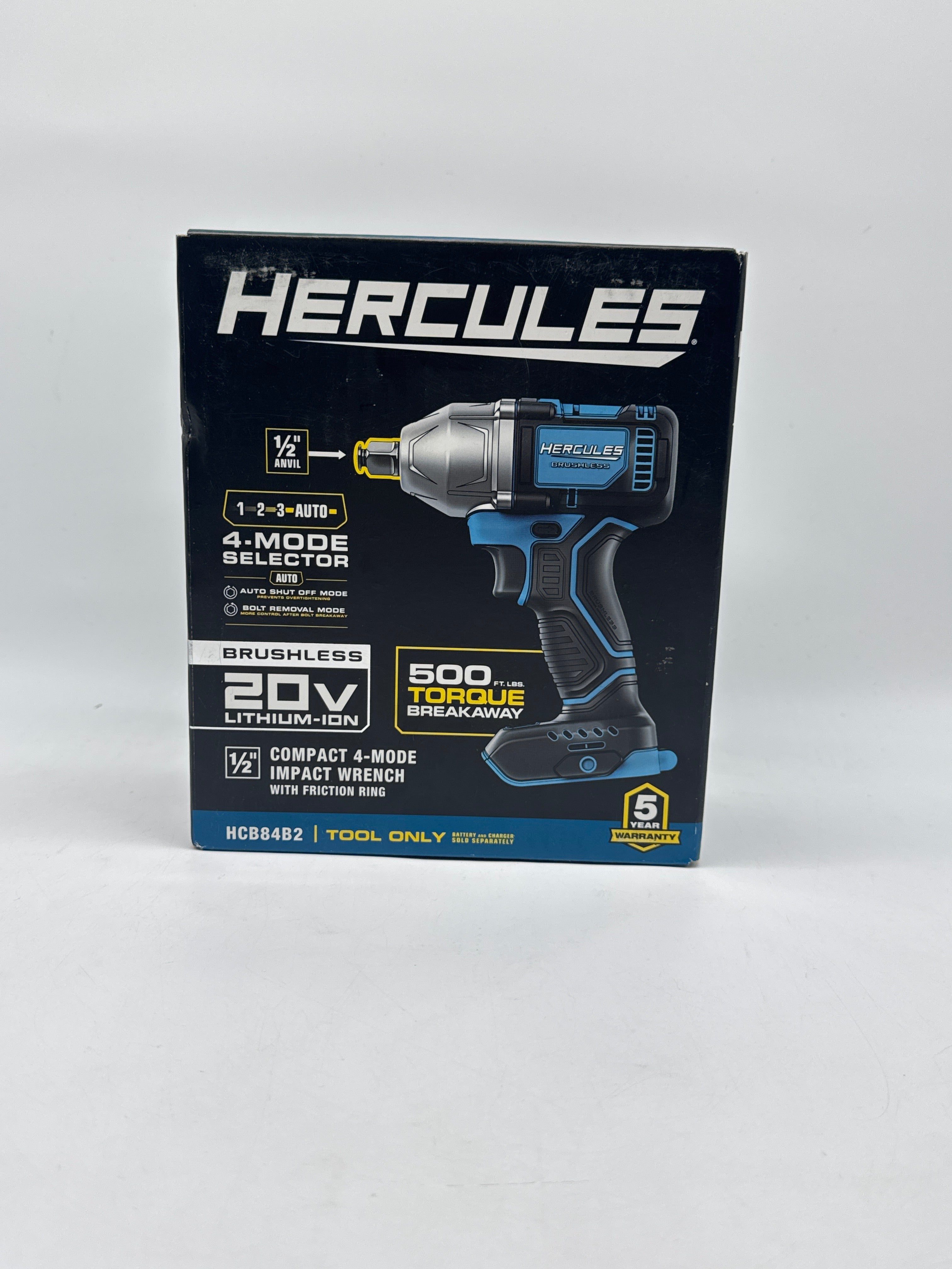 Hercules HCB84B2 20V Cordless Compact 4-Mode Impact Wrench - New in Box