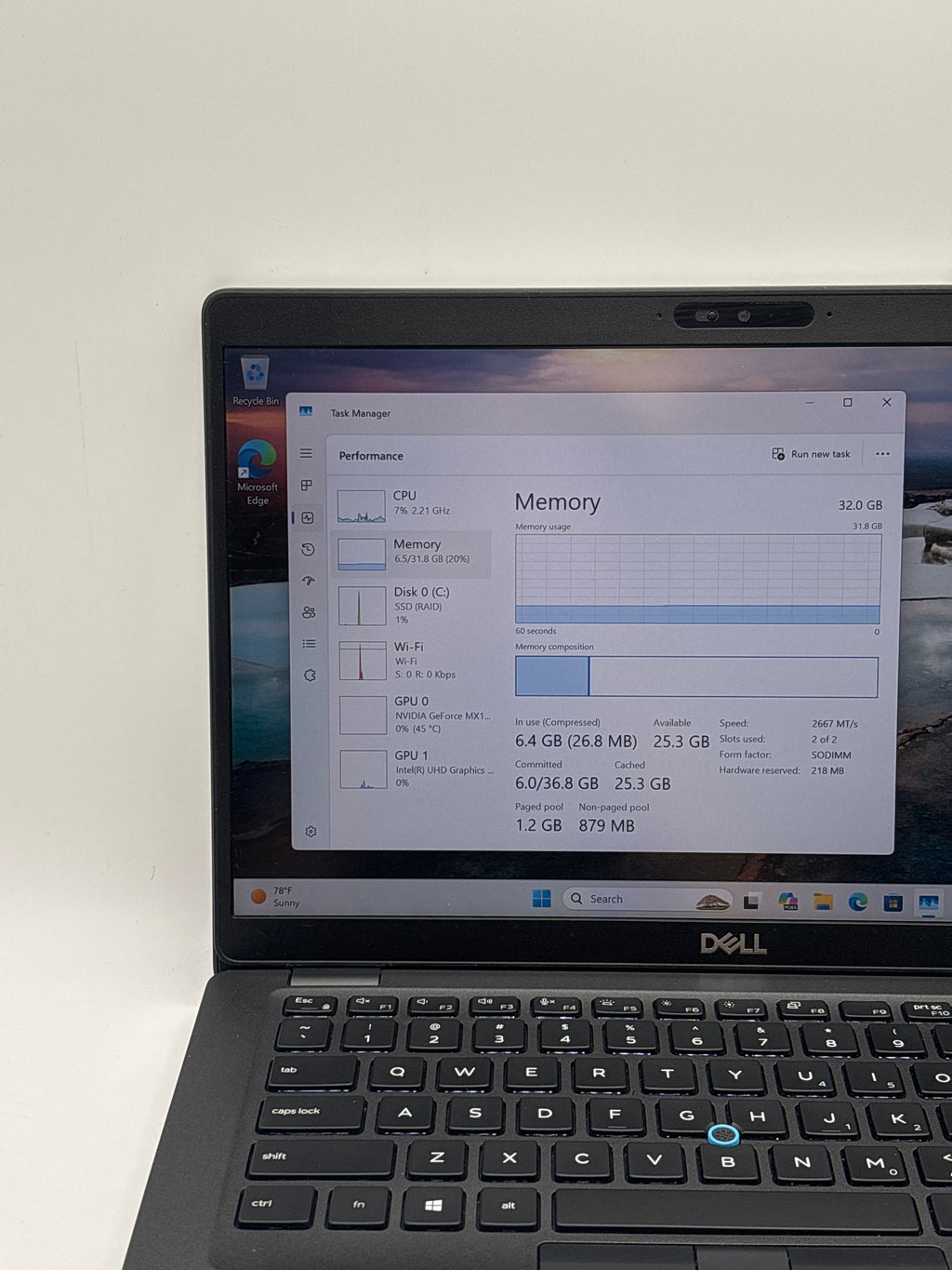 Dell Latitude 5401 i5-9400H 32GB RAM 256GB SSD MX 150