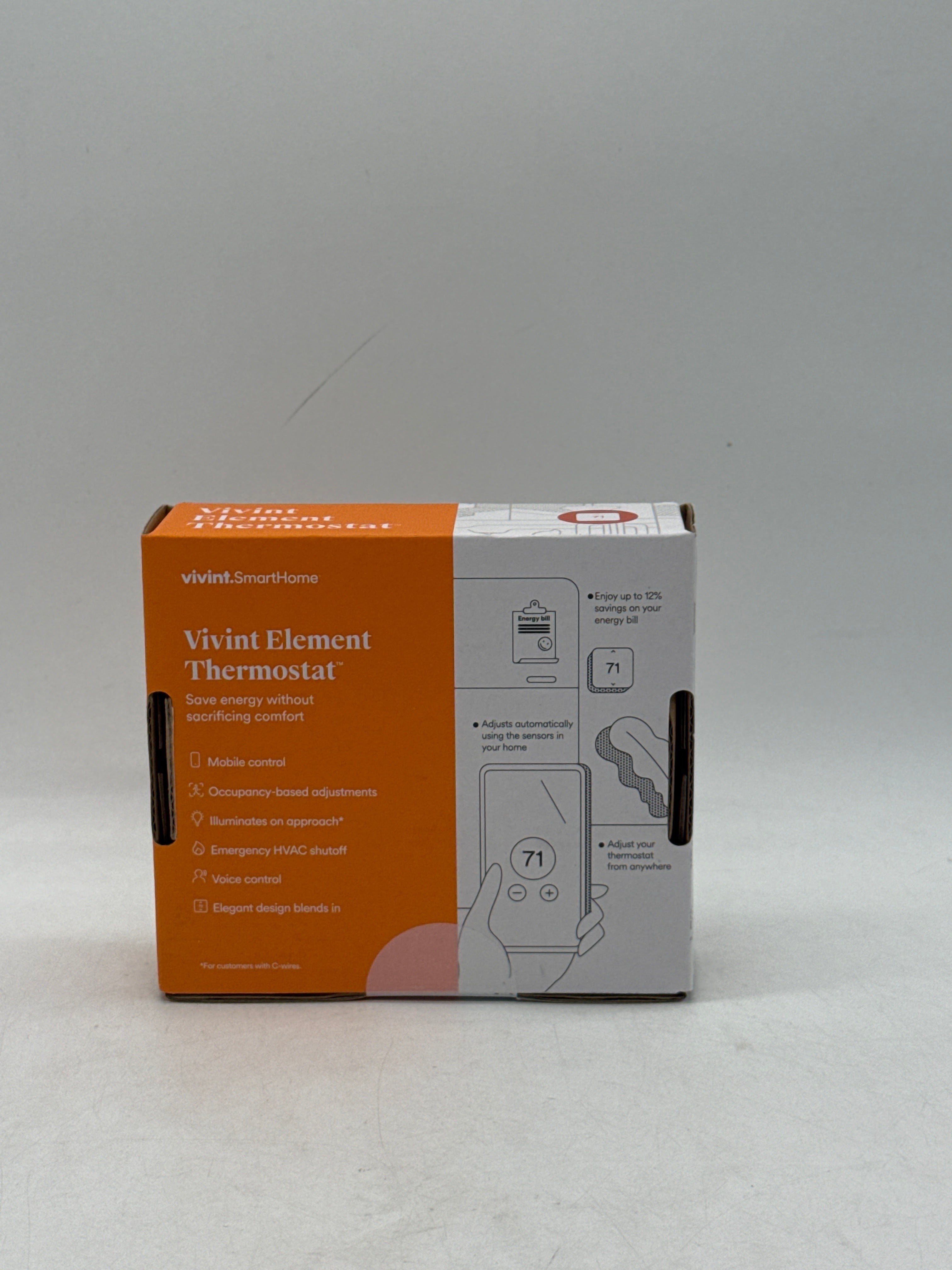 Vivint Element Smart Home Thermostat VS-ELEM02-01