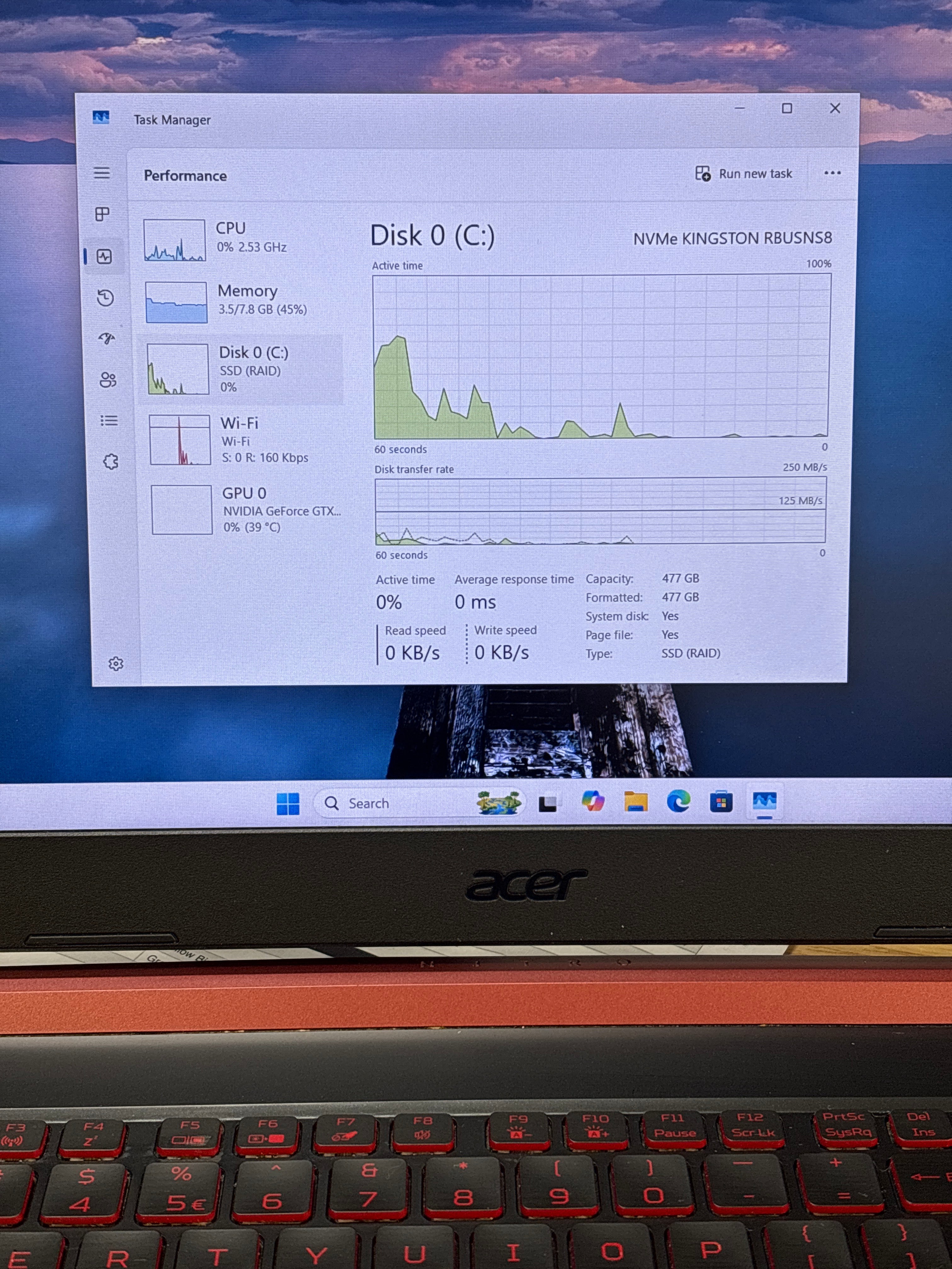Acer Acer Nitro 5 N18C3 i5-9300H 8GB RAM 512GB SSD GTX 1650 - Bad Battery