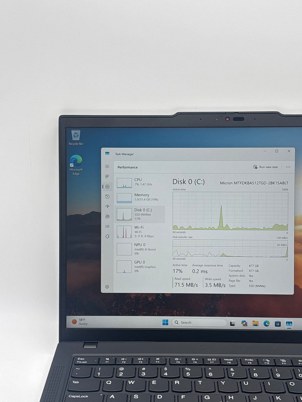 Lenovo ThinkPad T14 Gen 5 Ultra 7 165U 32 GB RAM 512 GB SSD