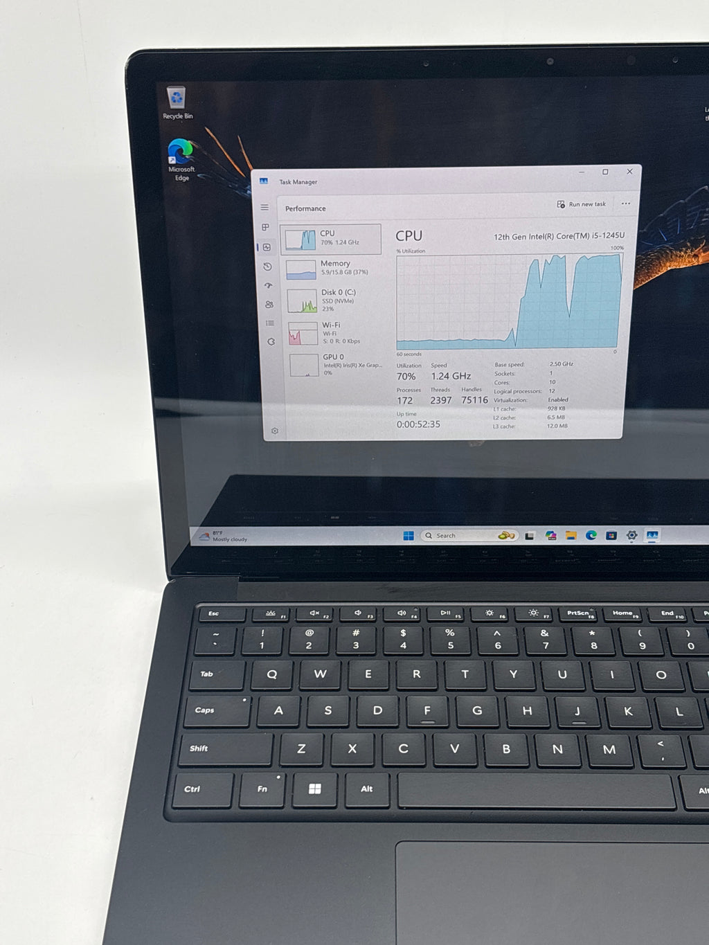 Microsoft Surface Laptop 5 1951 i5-1245U 16GB RAM 256GB SSD