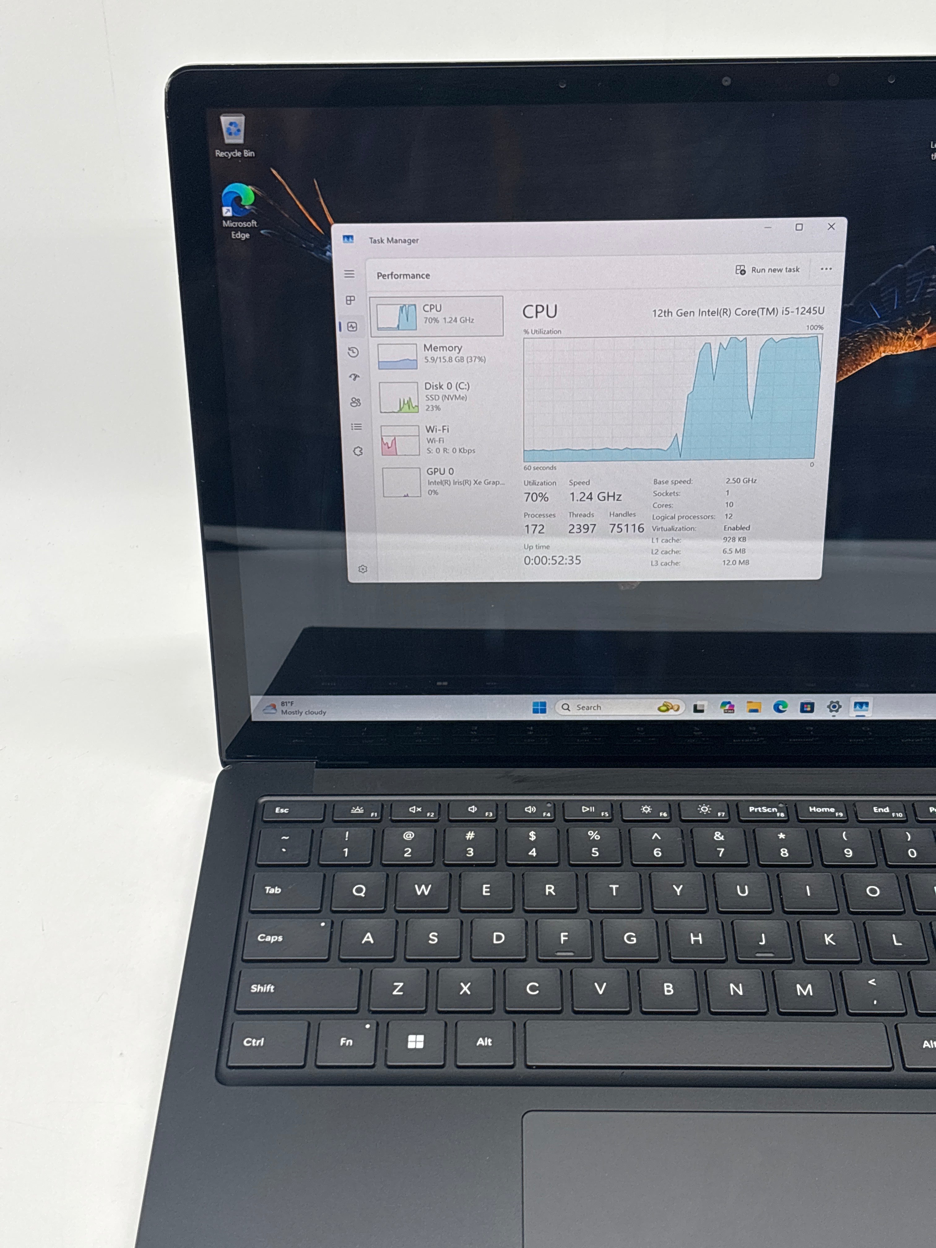 Microsoft Surface Laptop 5 1951 i5-1245U 16GB RAM 256GB SSD