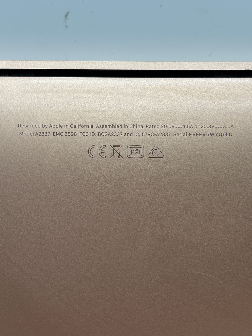 Apple MacBook Air 13in M1 2020 A2337 8GB 512GB SSD Rose Gold - For Parts