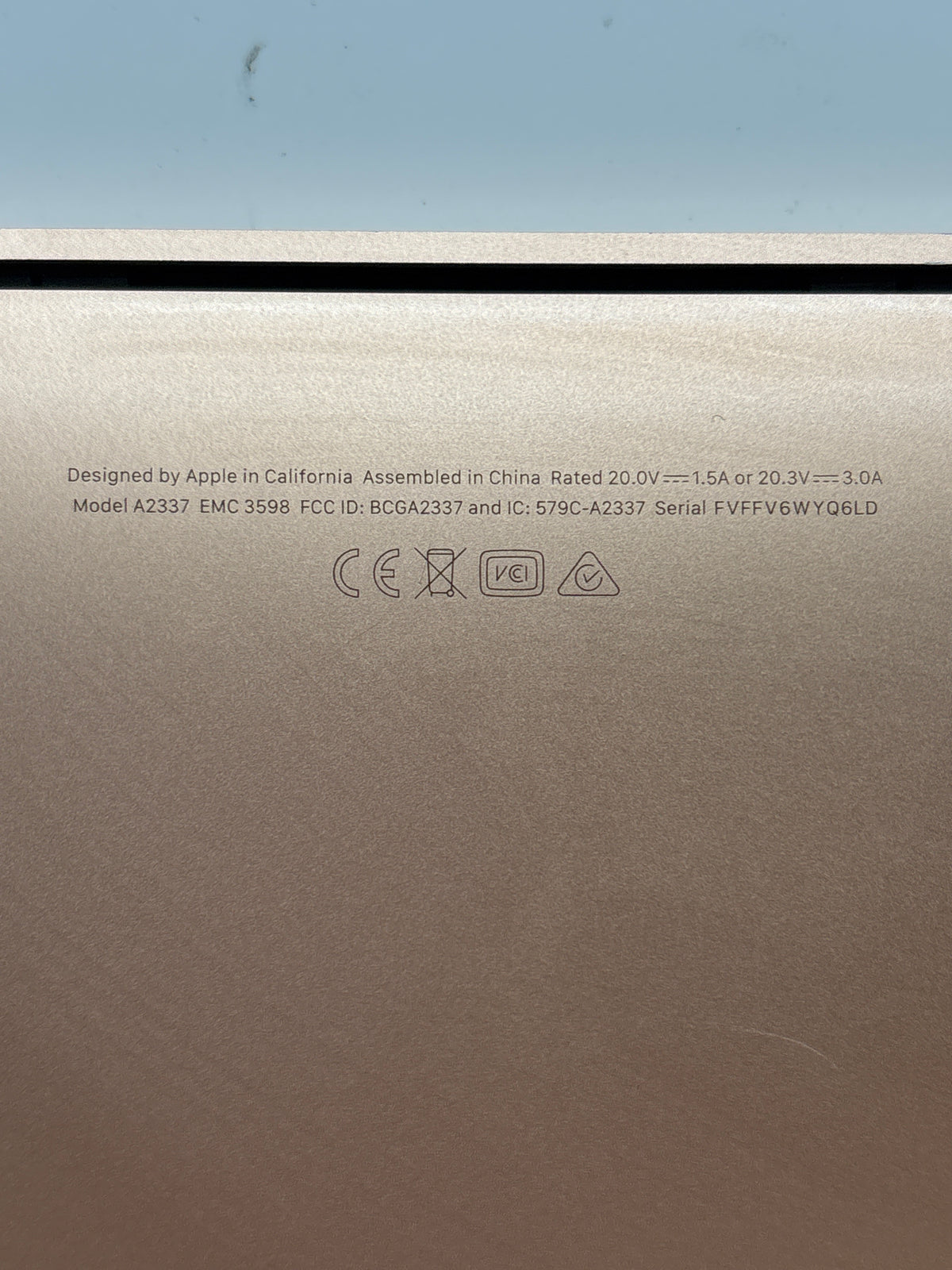 Apple MacBook Air 13in M1 2020 A2337 8GB 512GB SSD Rose Gold - For Parts