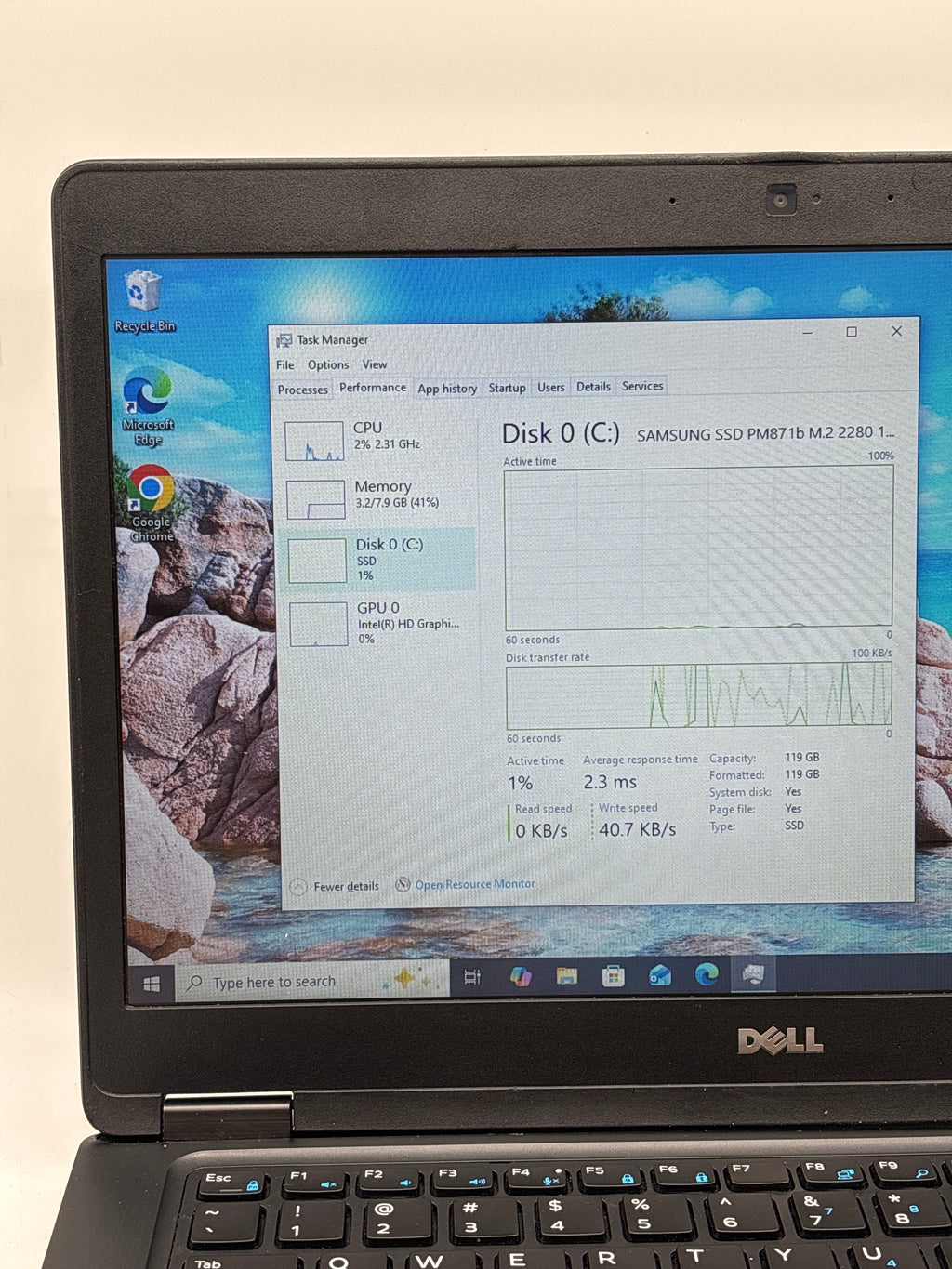 Dell Latitude 5480 i5-6200U 8GB RAM 128GB SSD - Key Missing