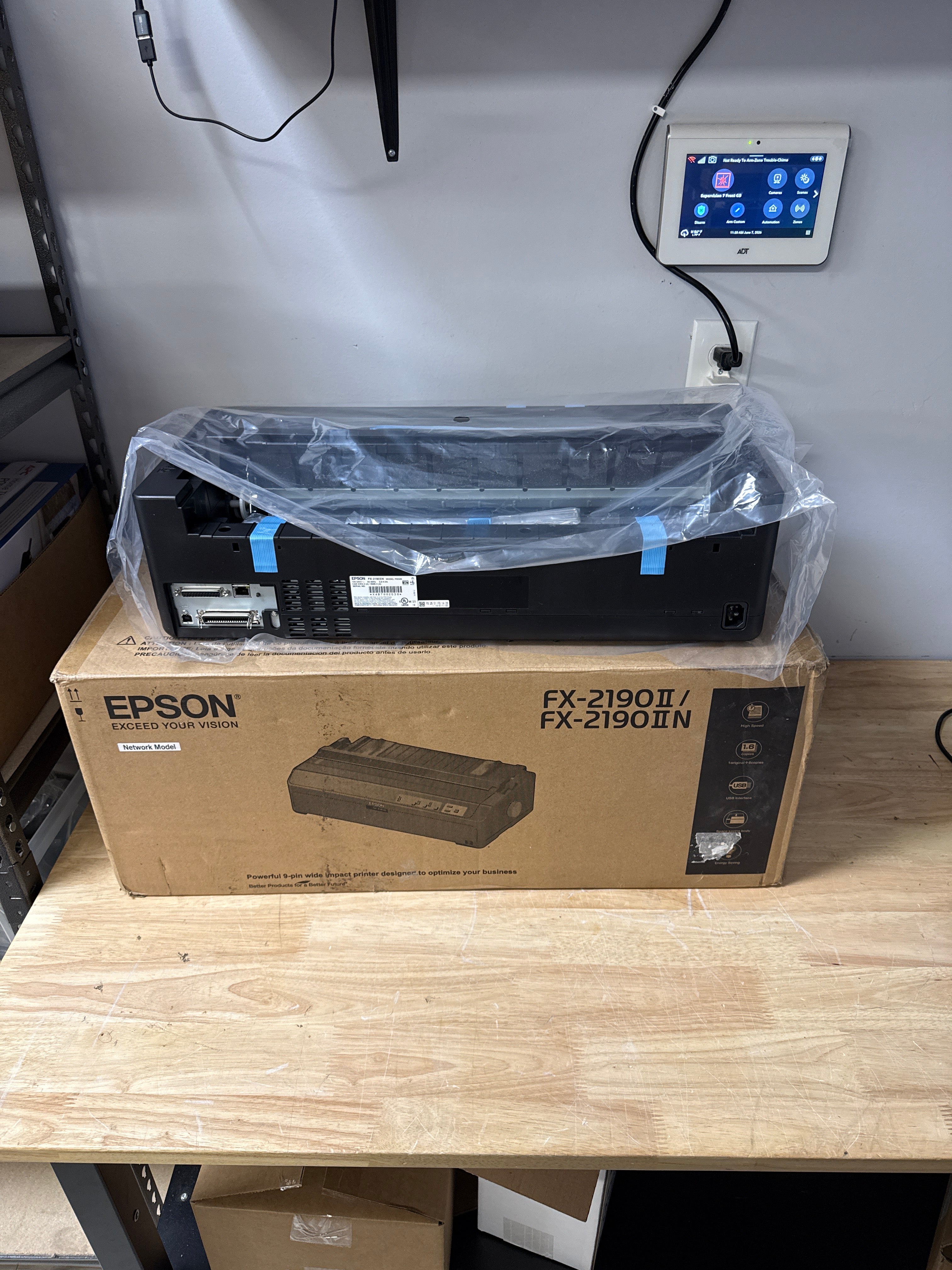Epson FX-2190II / FX-2190 II N Monochrome Dot Matrix Printer - Used