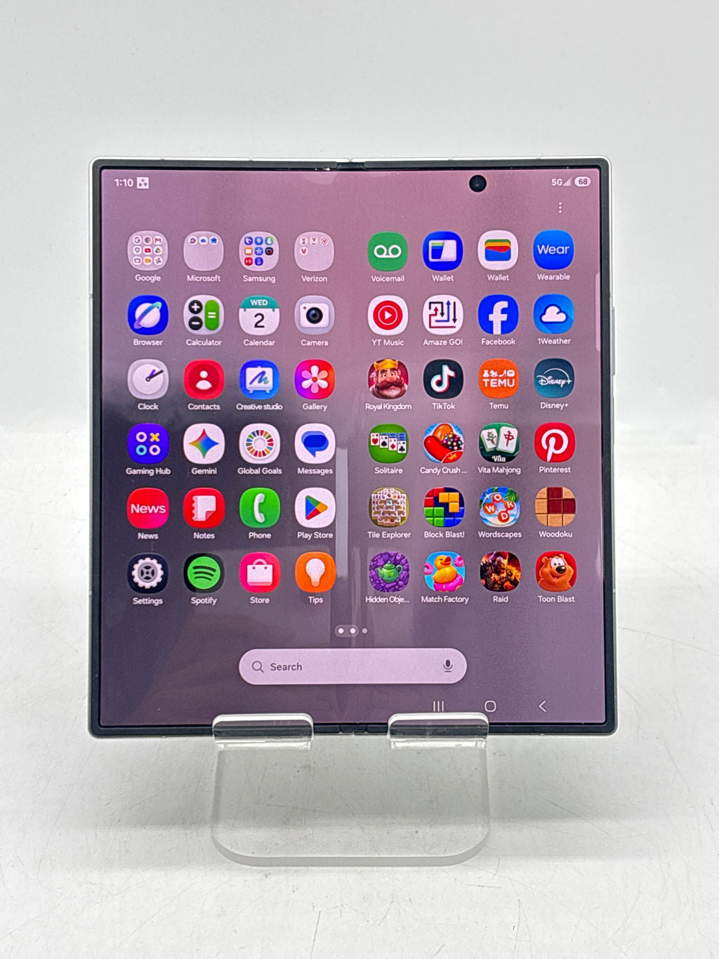Samsung Galaxy Z Fold 7 512GB Silver Network Locked Verizon - READ