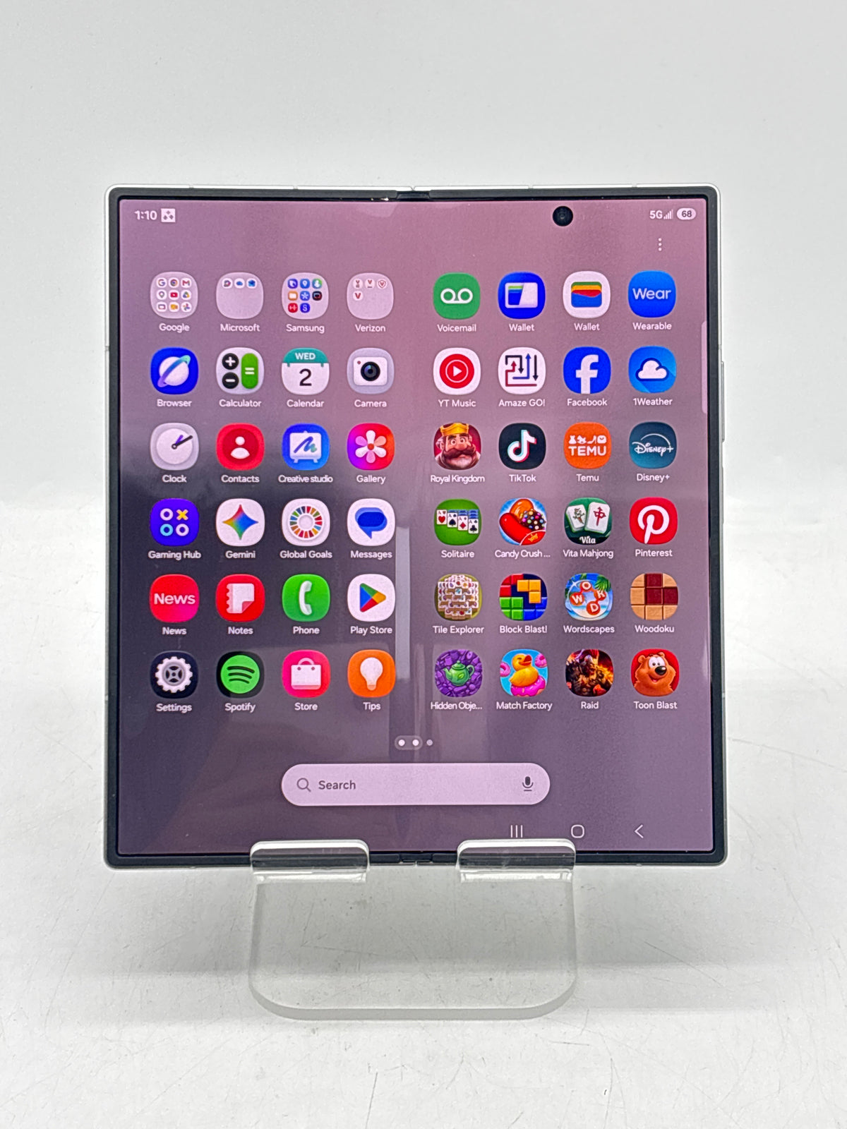 Samsung Galaxy Z Fold 7 512GB Silver Network Locked Verizon - READ