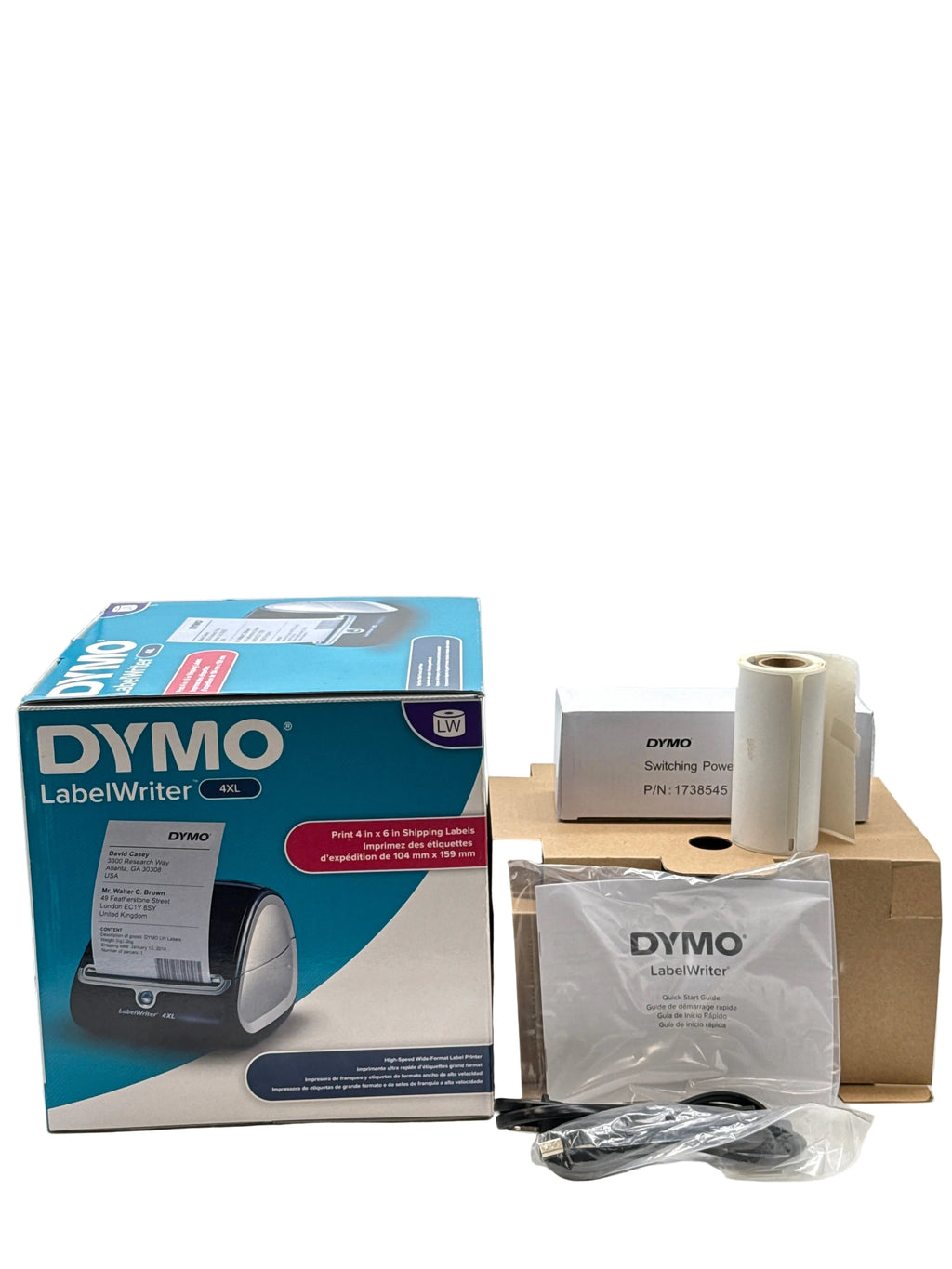 DYMO LabelWriter 4XL Direct Thermal Label Printer USB Black - Used