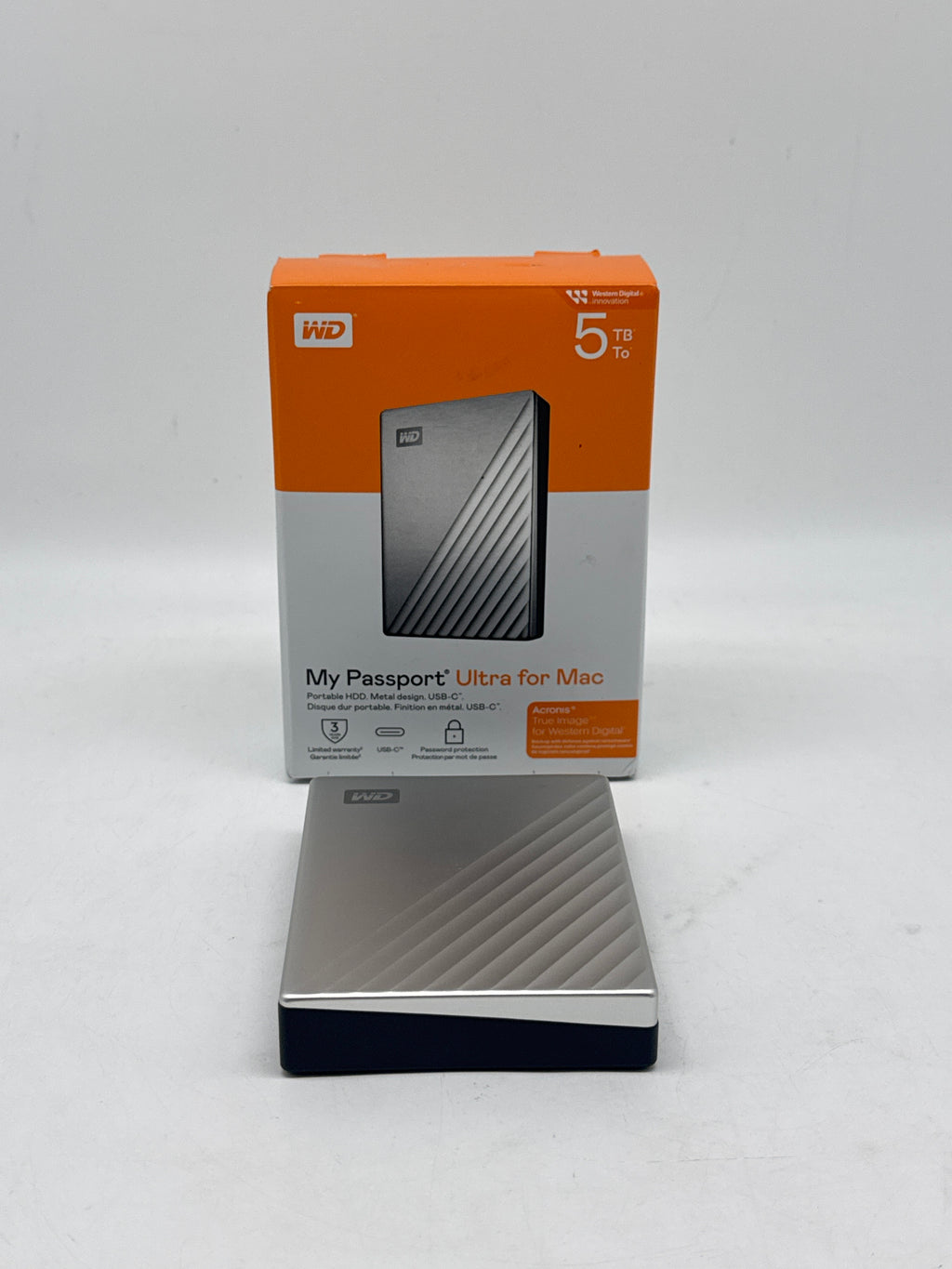 Western Digital My Passport Ultra For Mac 5TB Silver External Drive
