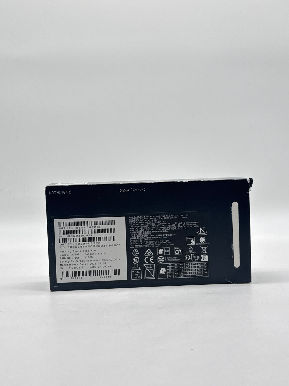 Nothing Phone (4a) Pro 6.83" 128GB 8GB RAM Black Unlocked - Open Box