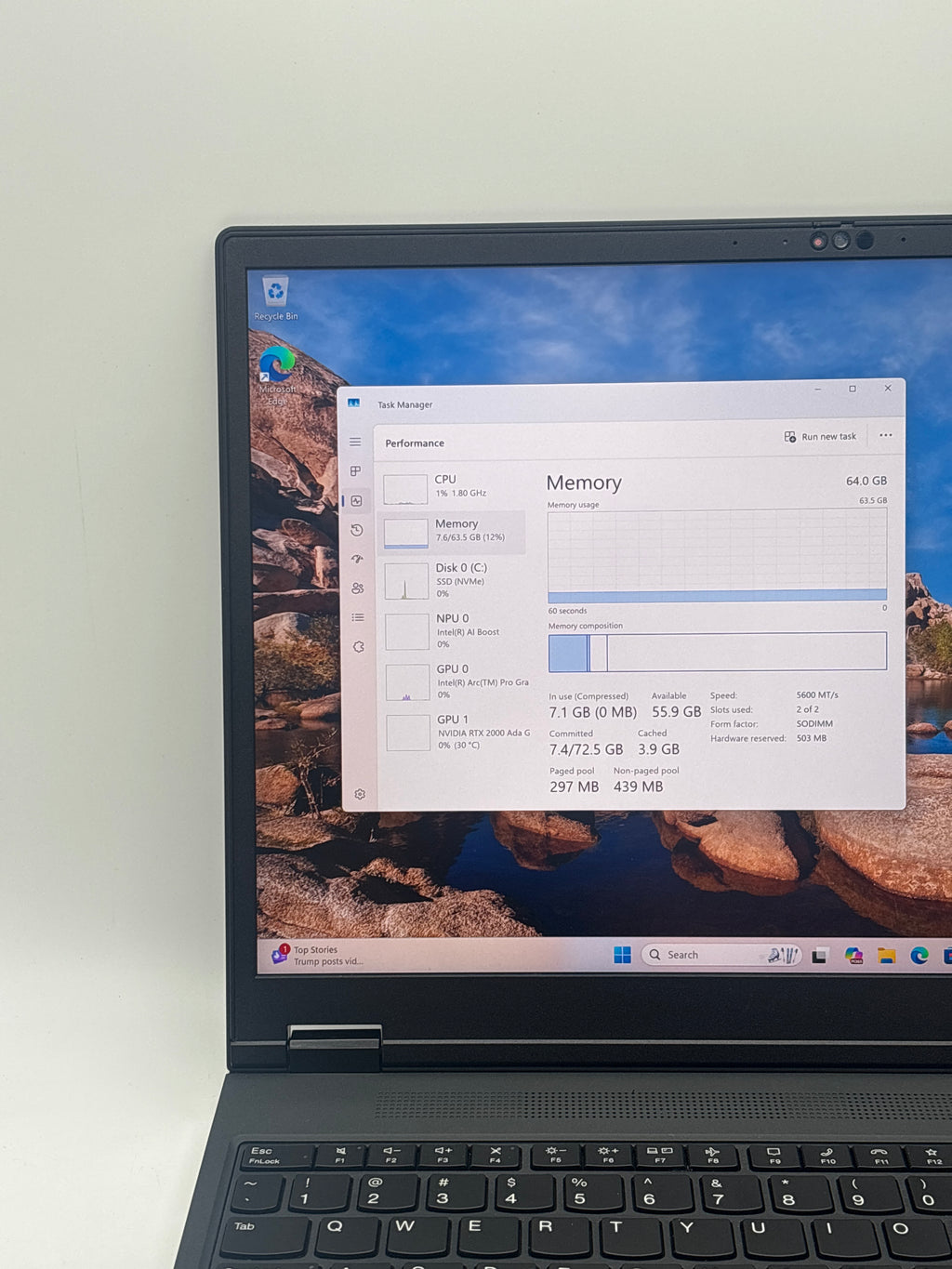 Lenovo ThinkPad P16v Gen 2 Ultra 7 155H 64 GB RAM 1 TB SSD RTX 2000