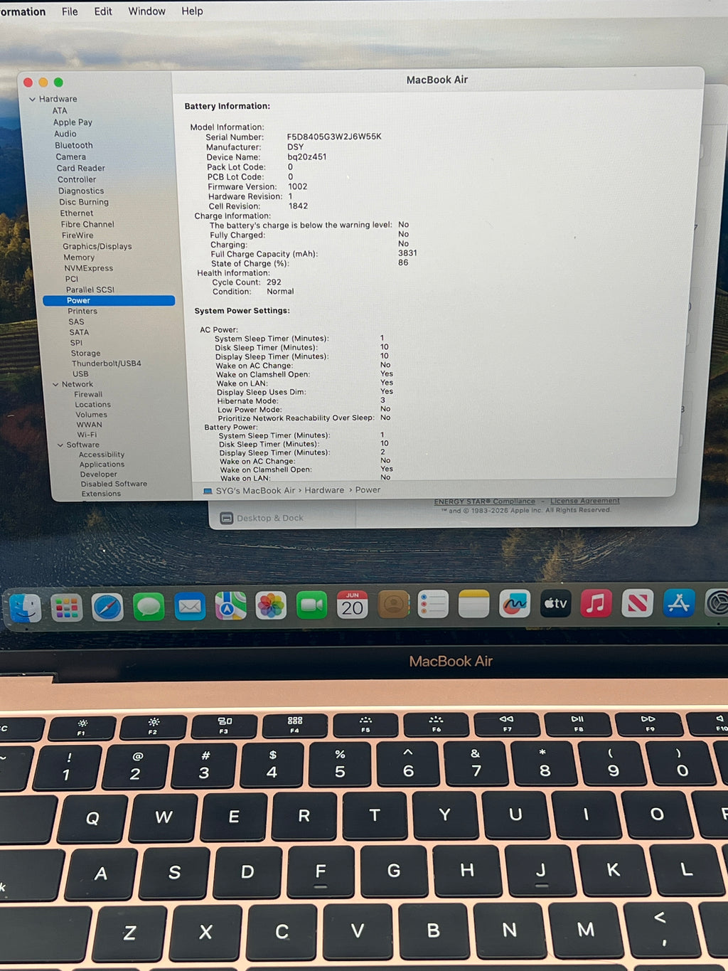 Apple MacBook Air 13.3" 2019 Core i5 8GB RAM 128GB SSD Rose Gold - Used