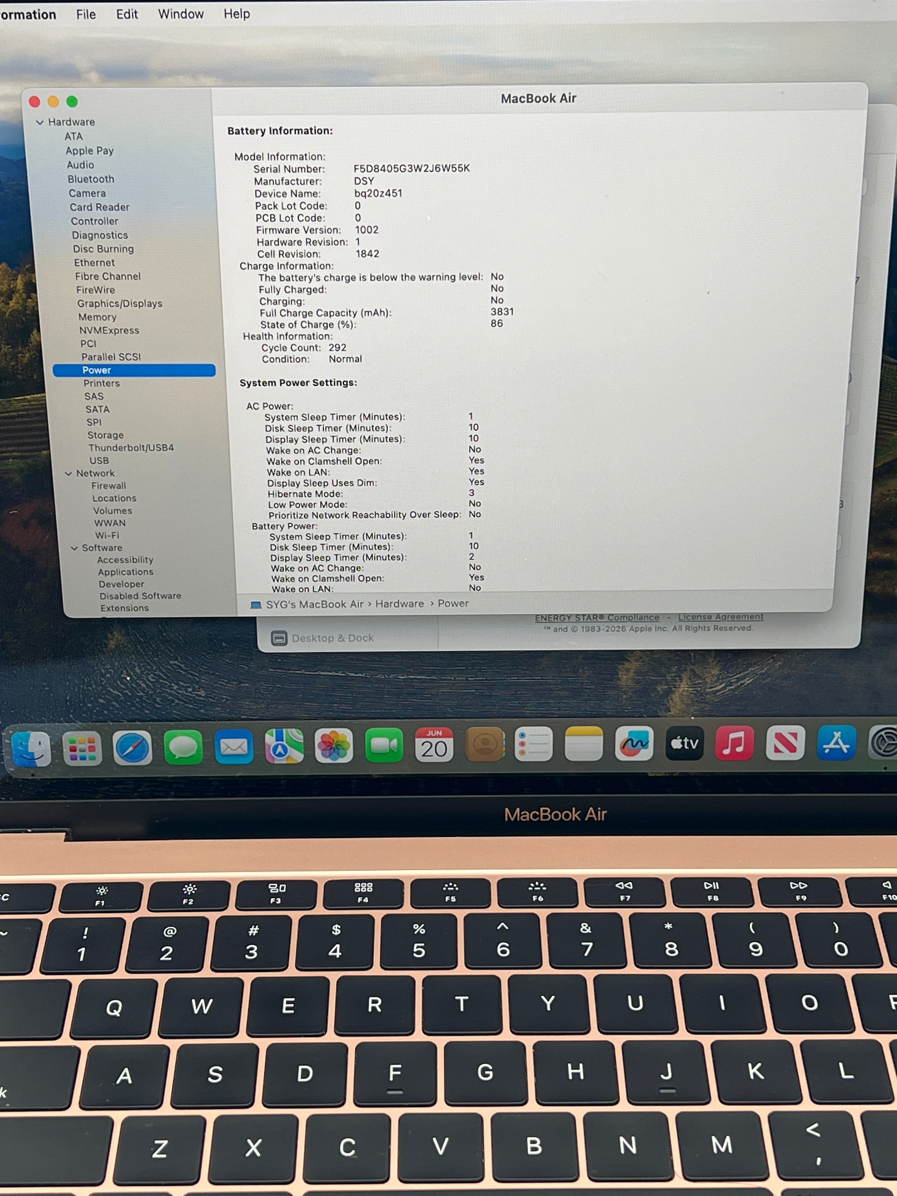 Apple MacBook Air 13.3" 2019 Core i5 8GB RAM 128GB SSD Rose Gold - Used