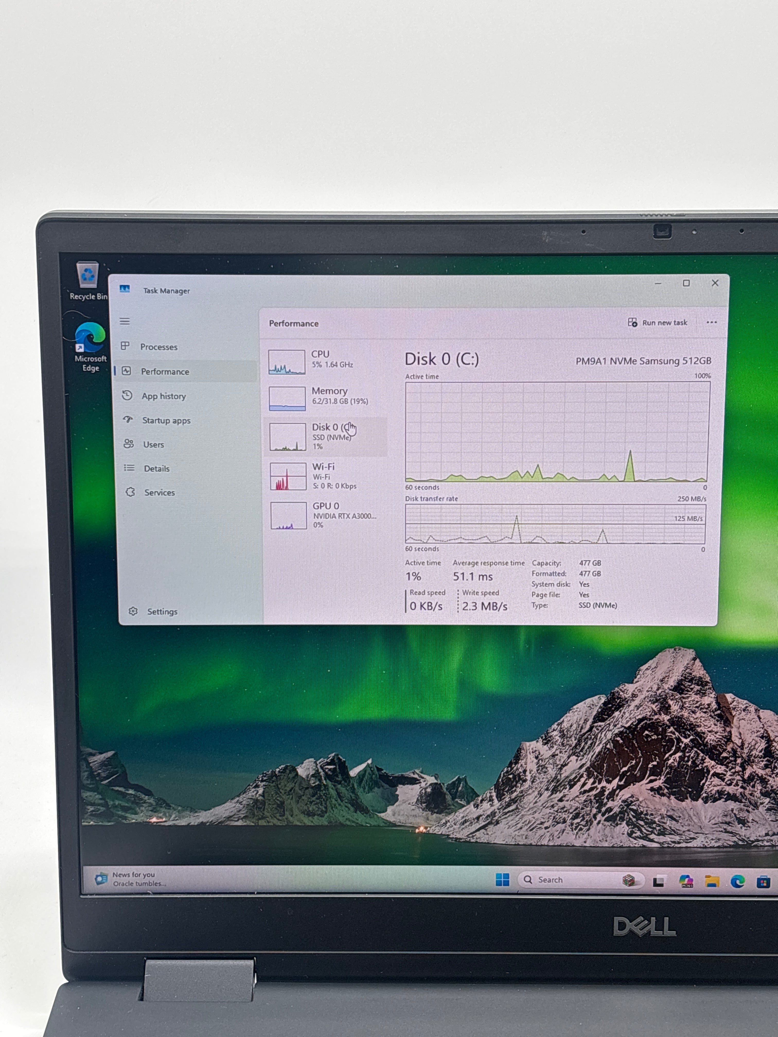 Dell Precision 7770 16-inch Laptop - Core i7-12850HX, 32GB RAM, 512GB, NVIDIA RTX A3000  - Used