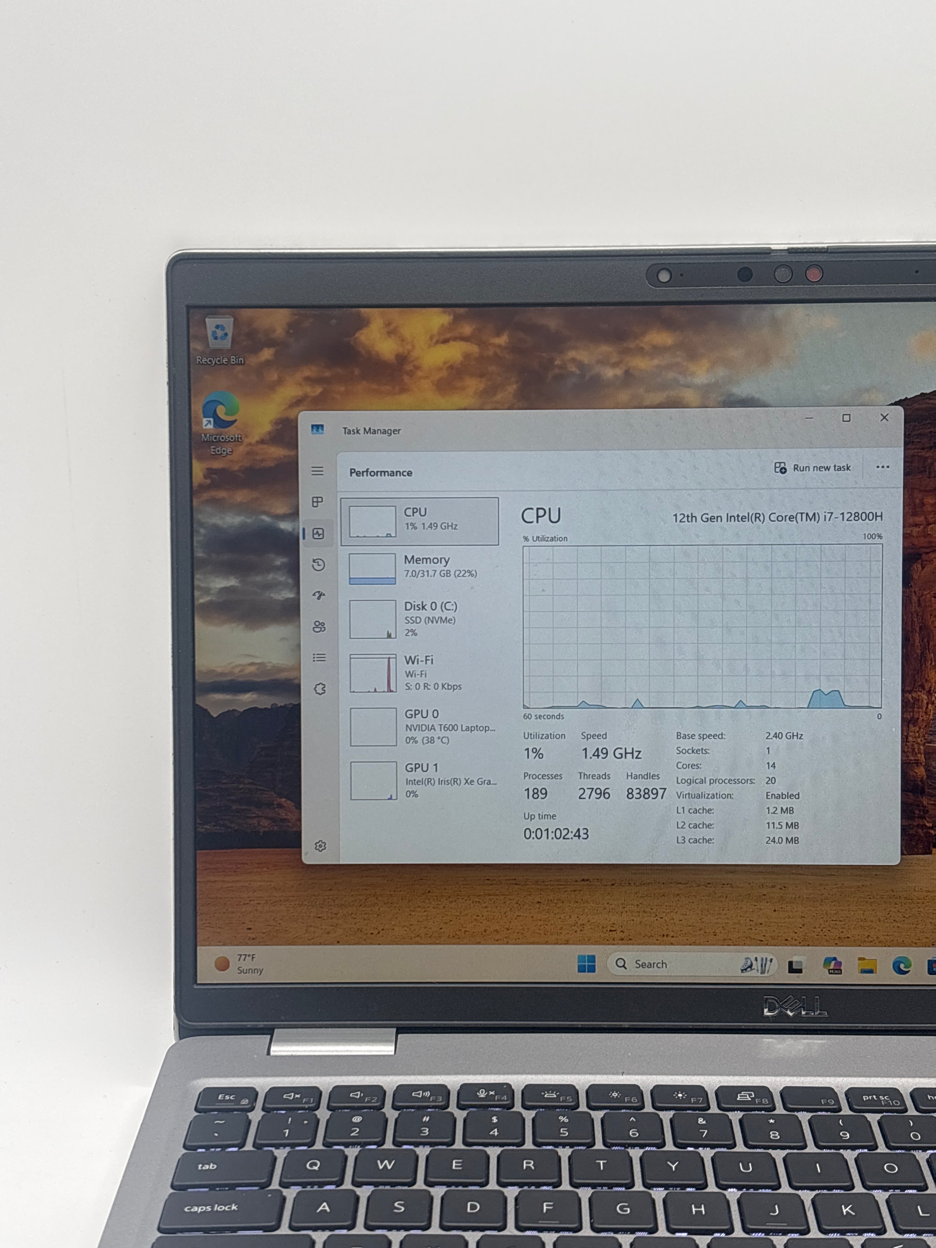 Dell Precision 3571 i7-12800H 32 GB RAM 512 GB SSD
