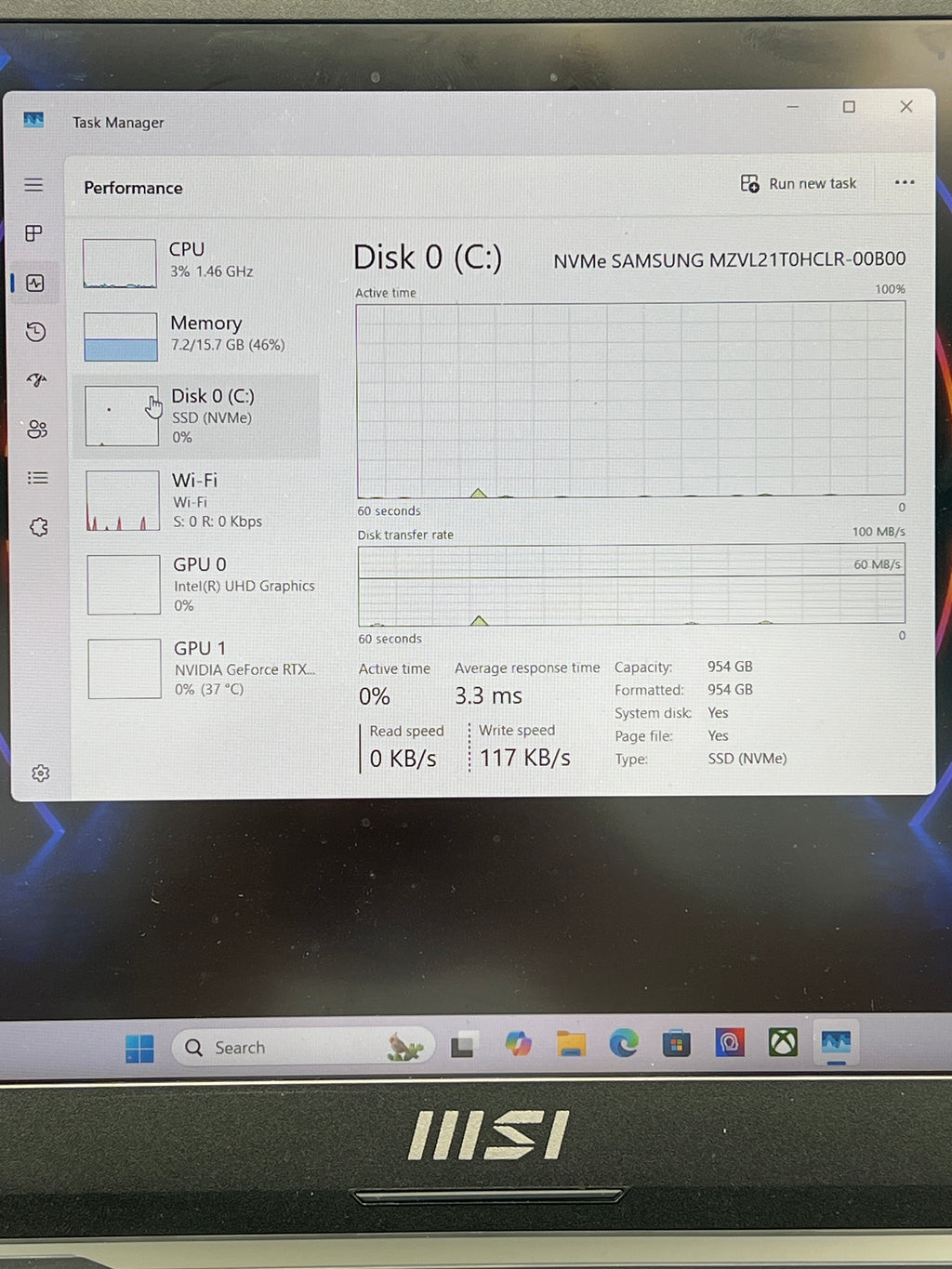 MSI Cyborg 15  i7 16GB RAM 1TB SSD, GeForce RTX 4060