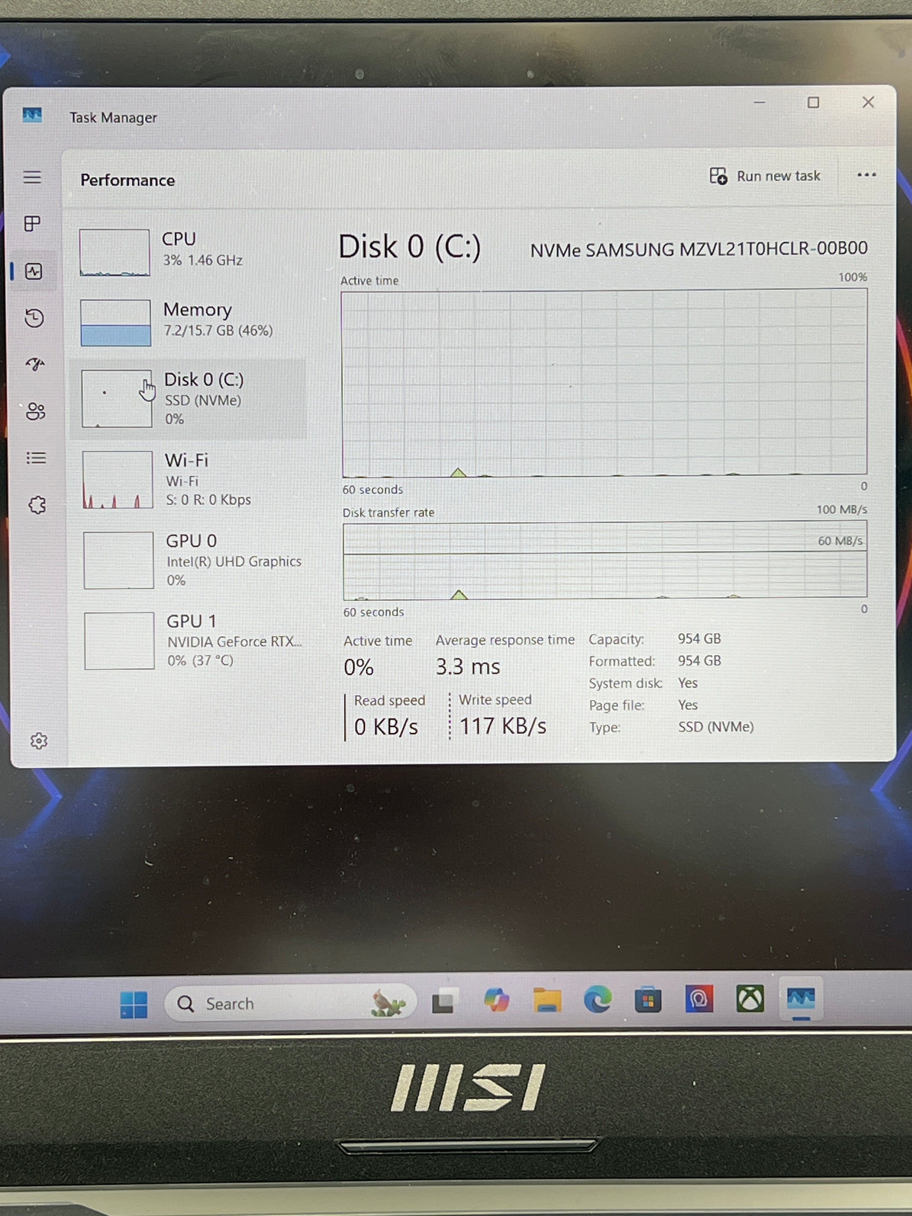 MSI Cyborg 15  i7 16GB RAM 1TB SSD, GeForce RTX 4060